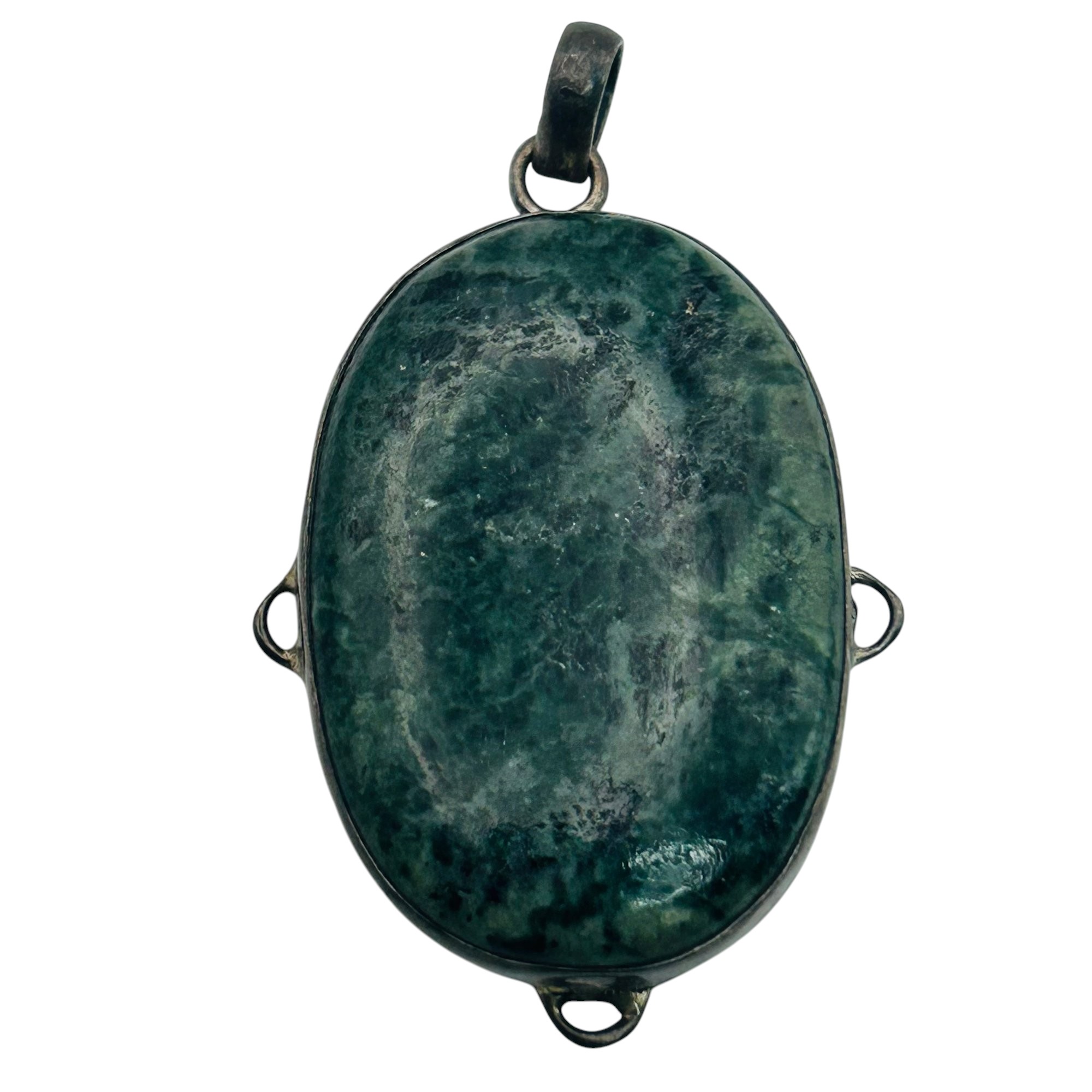 Sterling Moss Agate Pendant