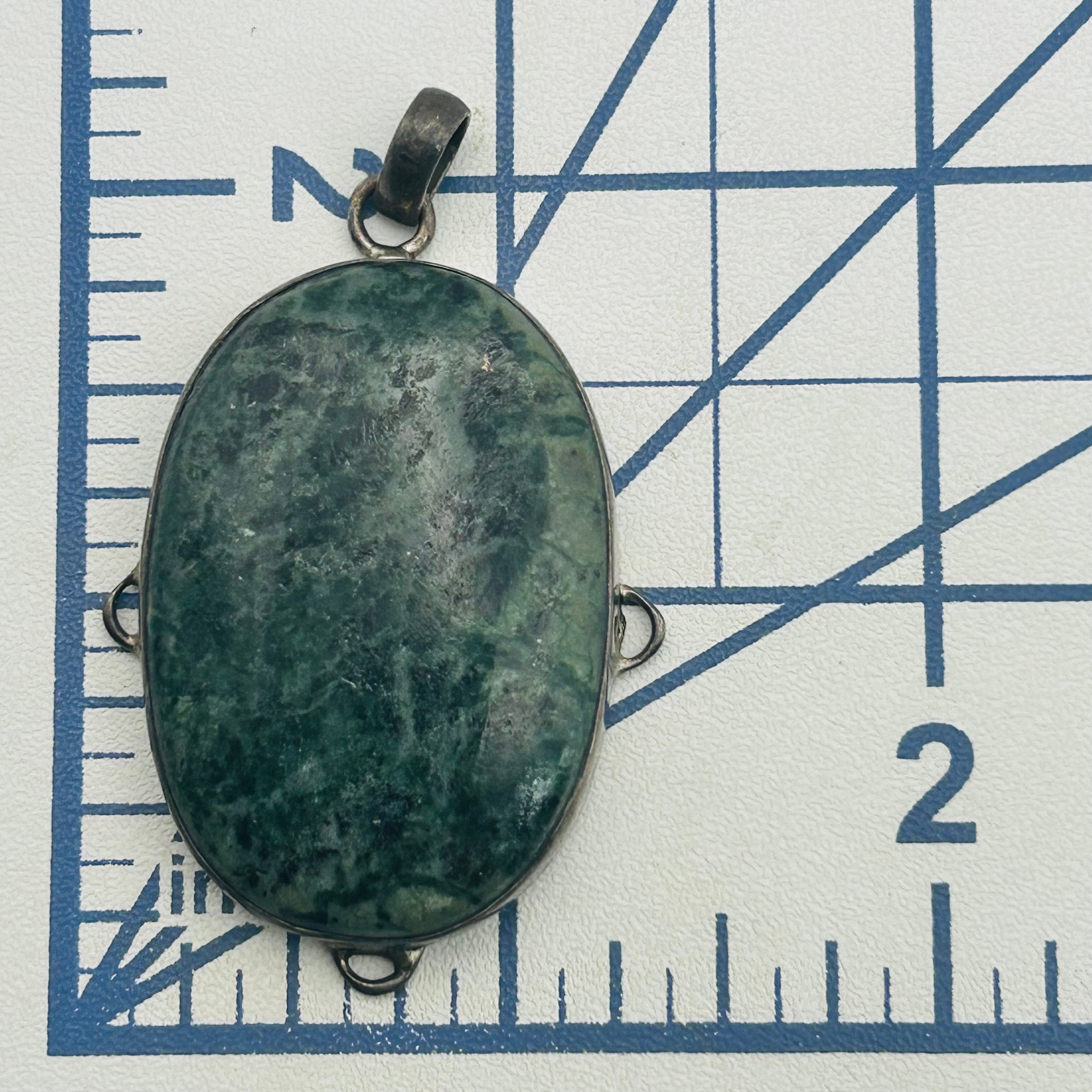 Sterling Moss Agate Pendant