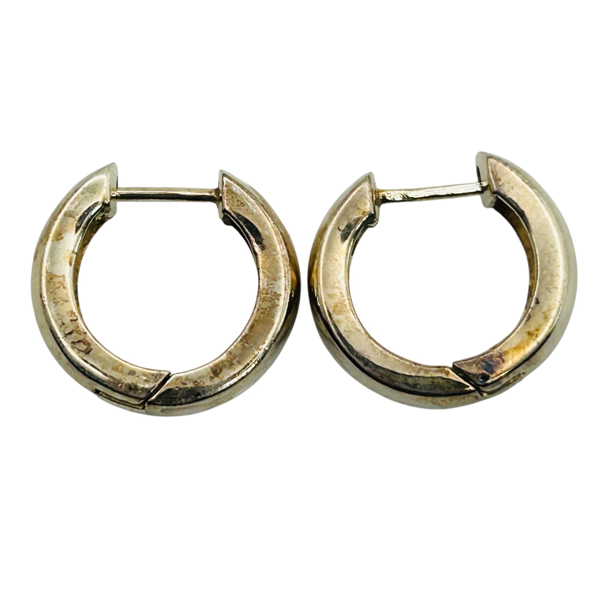 Signed Sterling Huggie Earrings