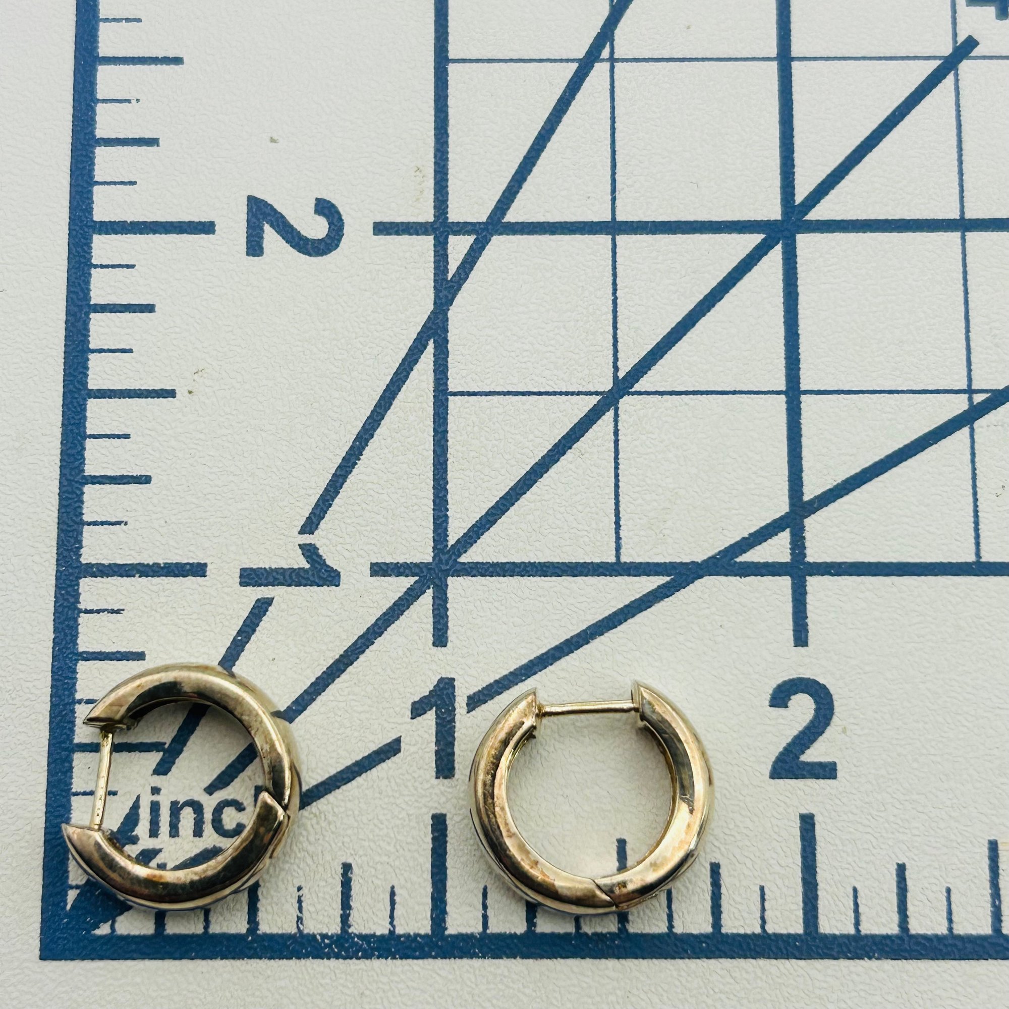 Signed Sterling Huggie Earrings