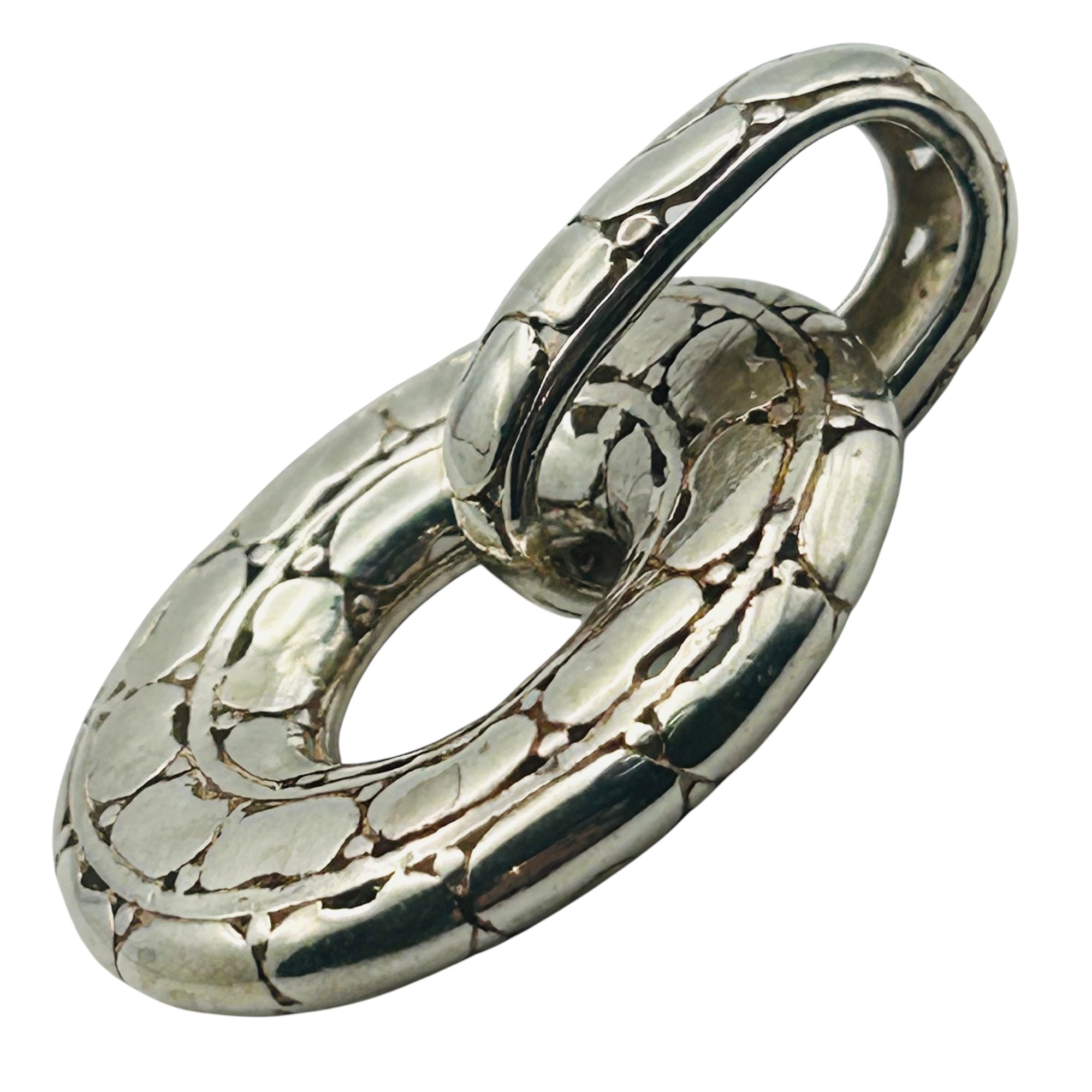 Sterling Textured Round Pendant