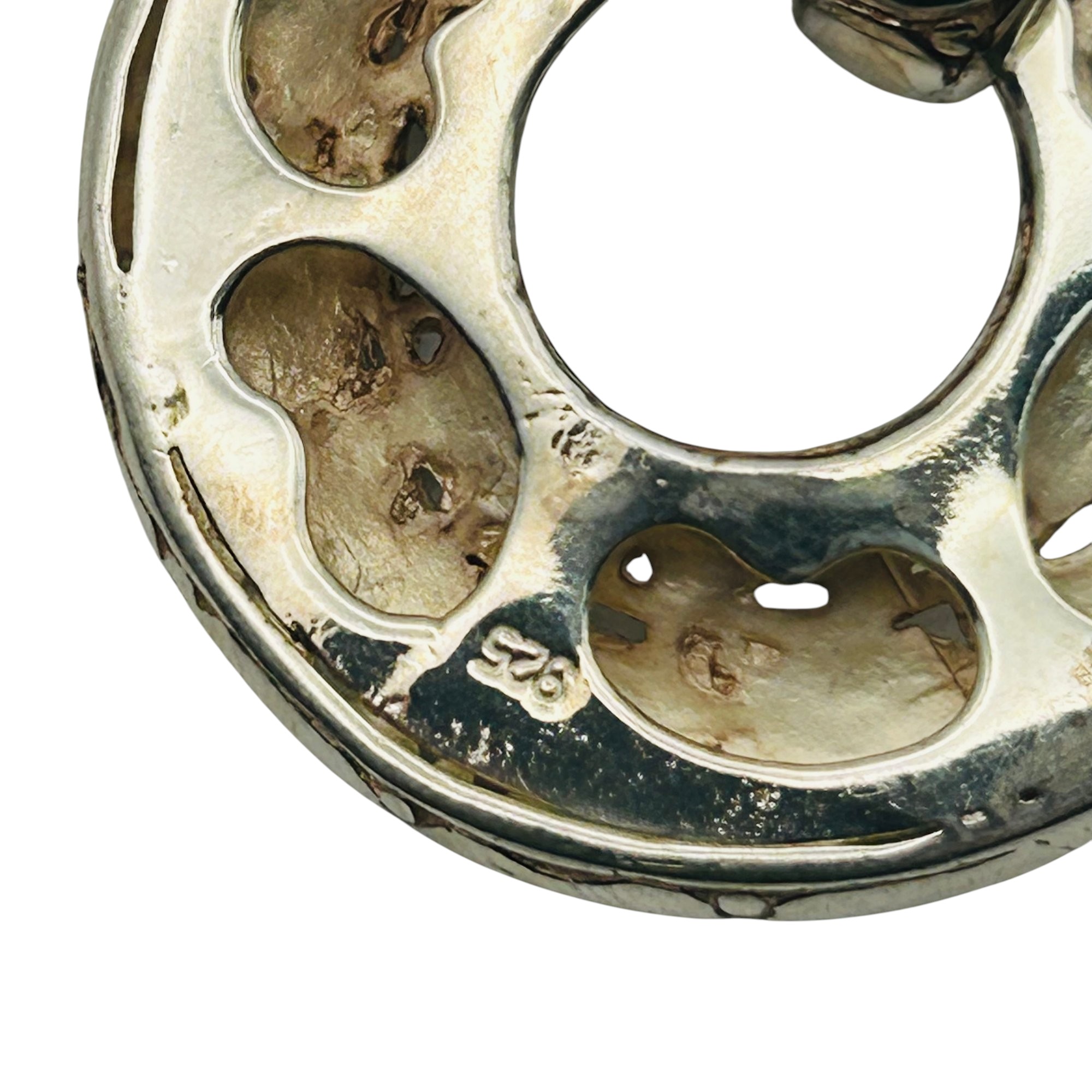 Sterling Textured Round Pendant