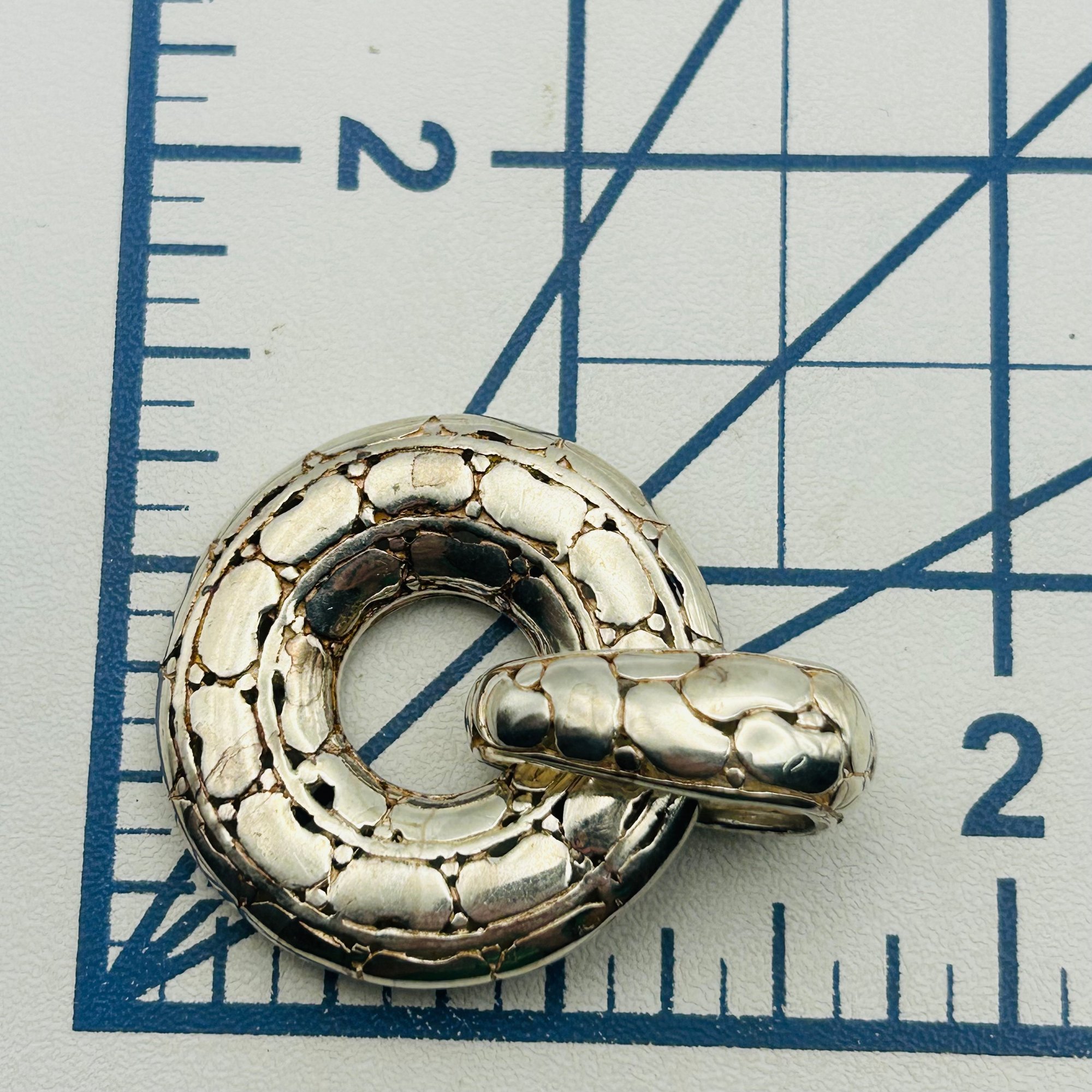Sterling Textured Round Pendant