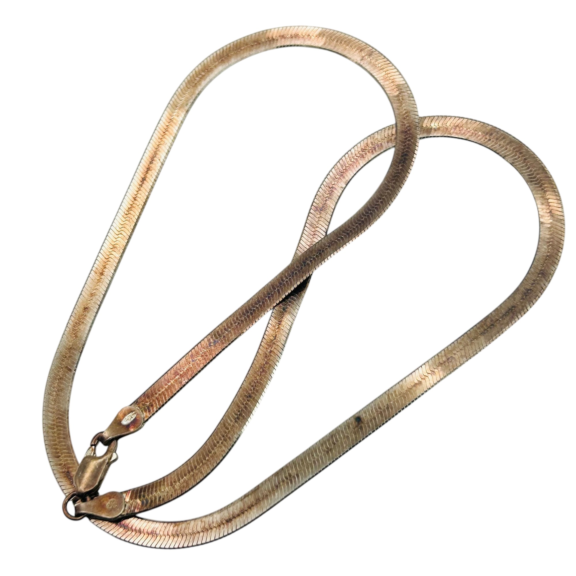 Italy Sterling Flat Snake Chain Necklace