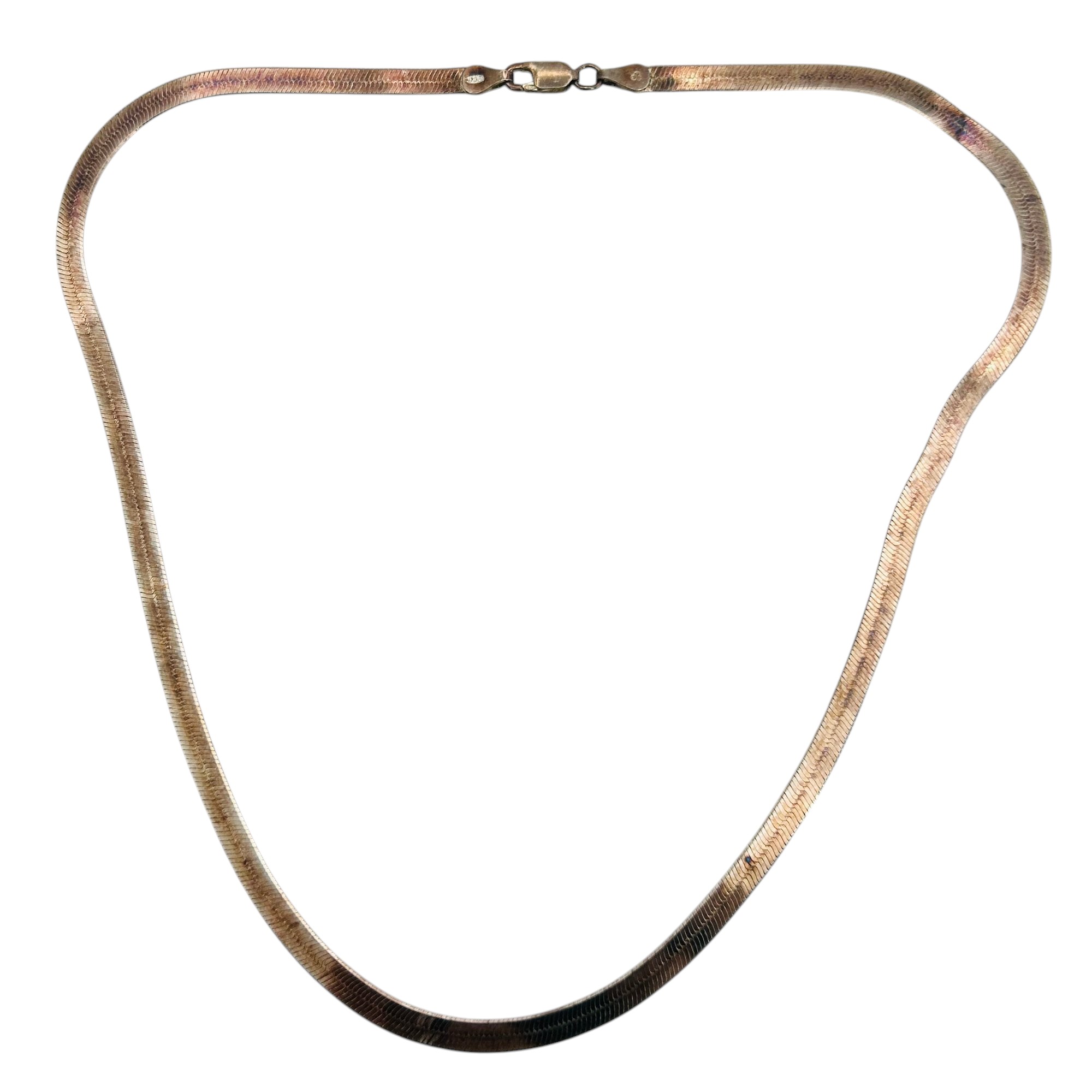 Italy Sterling Flat Snake Chain Necklace