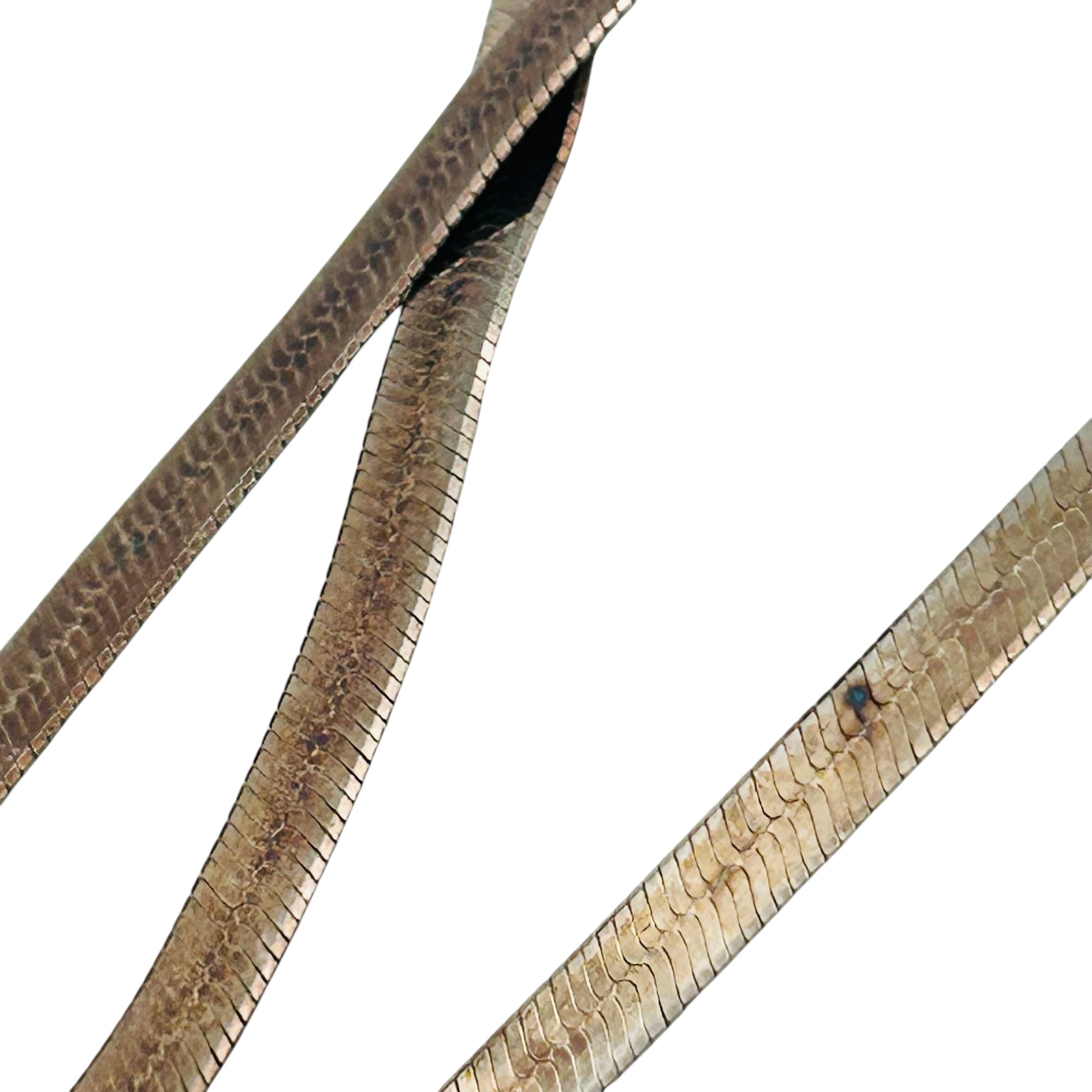 Italy Sterling Flat Snake Chain Necklace