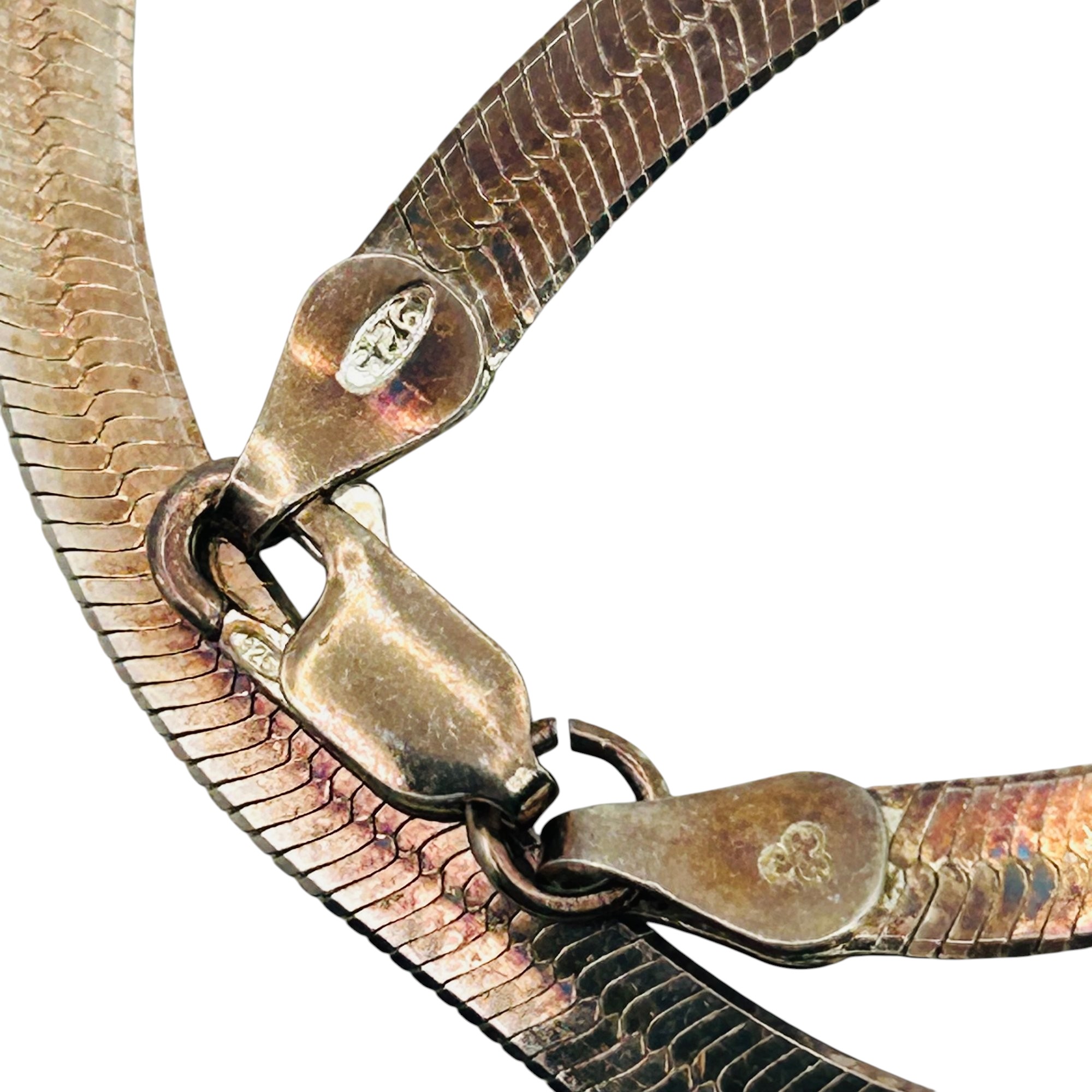 Italy Sterling Flat Snake Chain Necklace