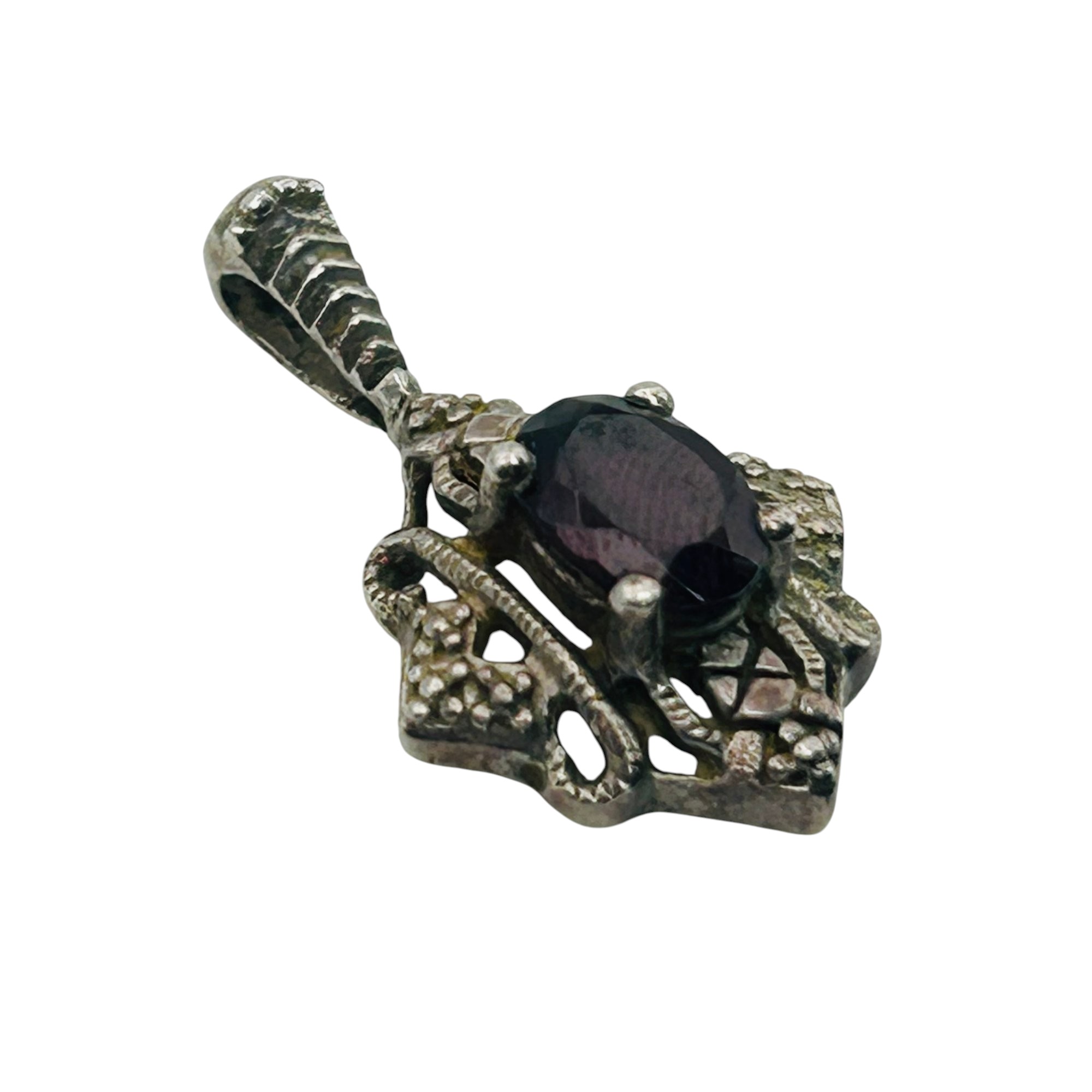 Avon Sterling Garnet Pendant