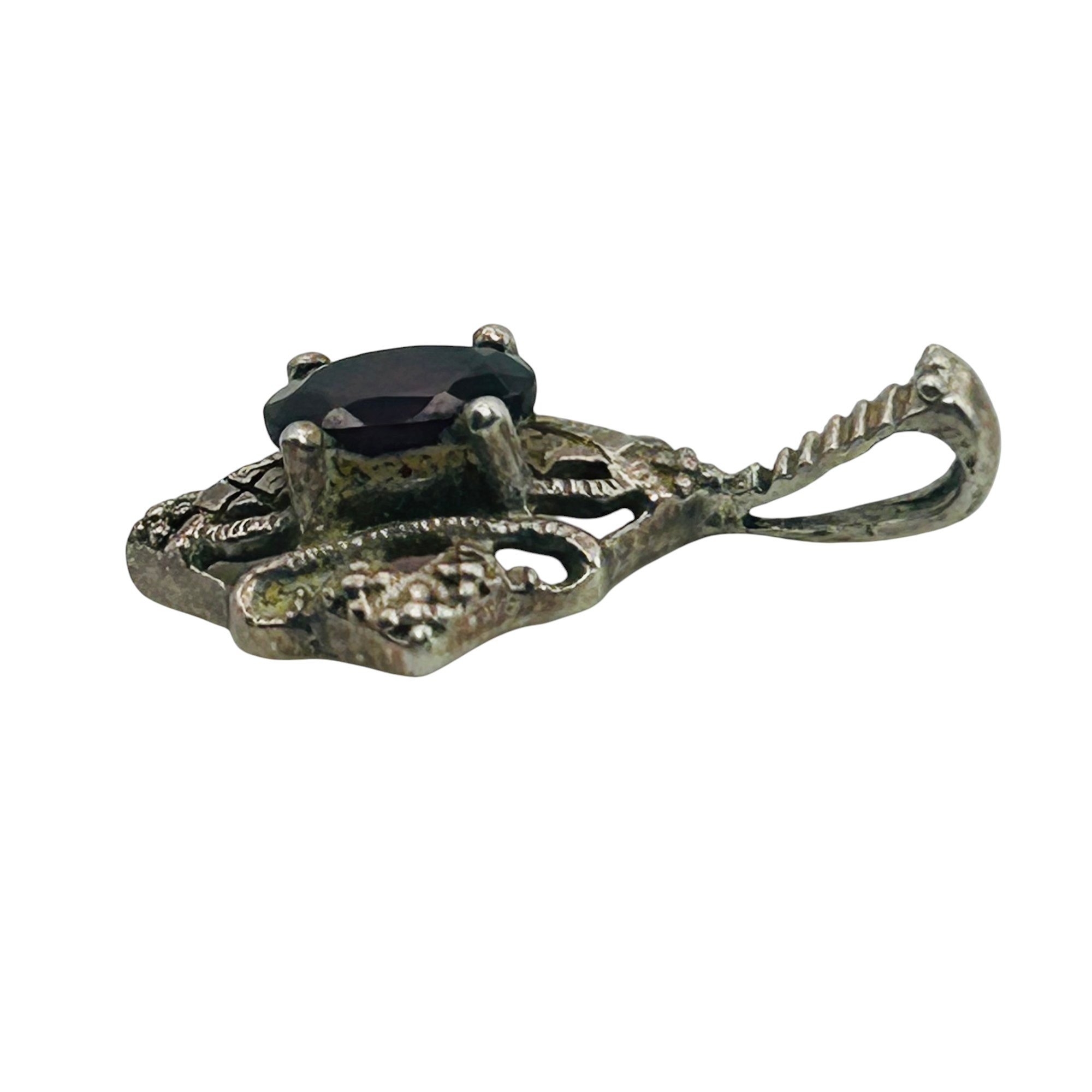 Avon Sterling Garnet Pendant