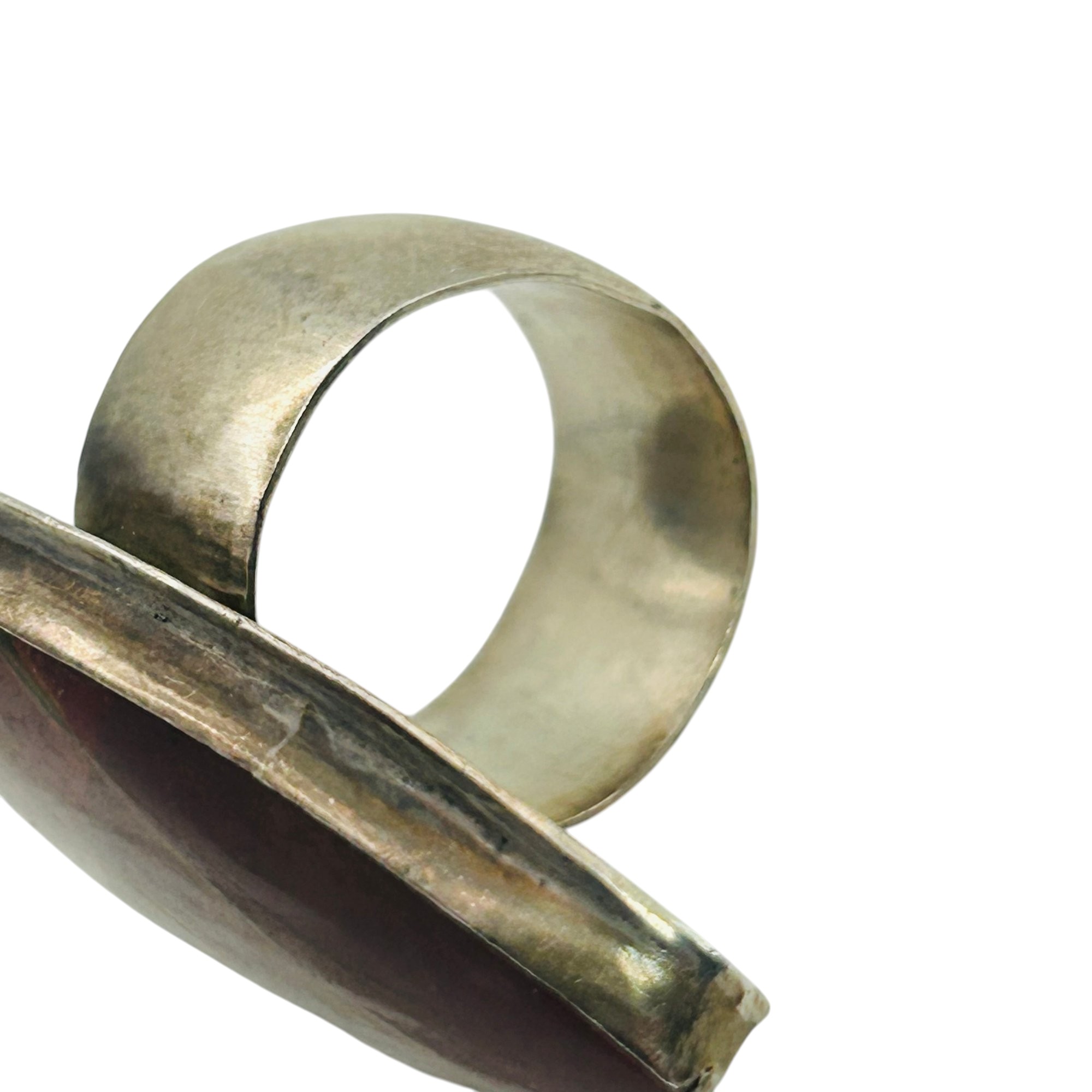 Sterling Jasper Tear Drop Ring Sz 8