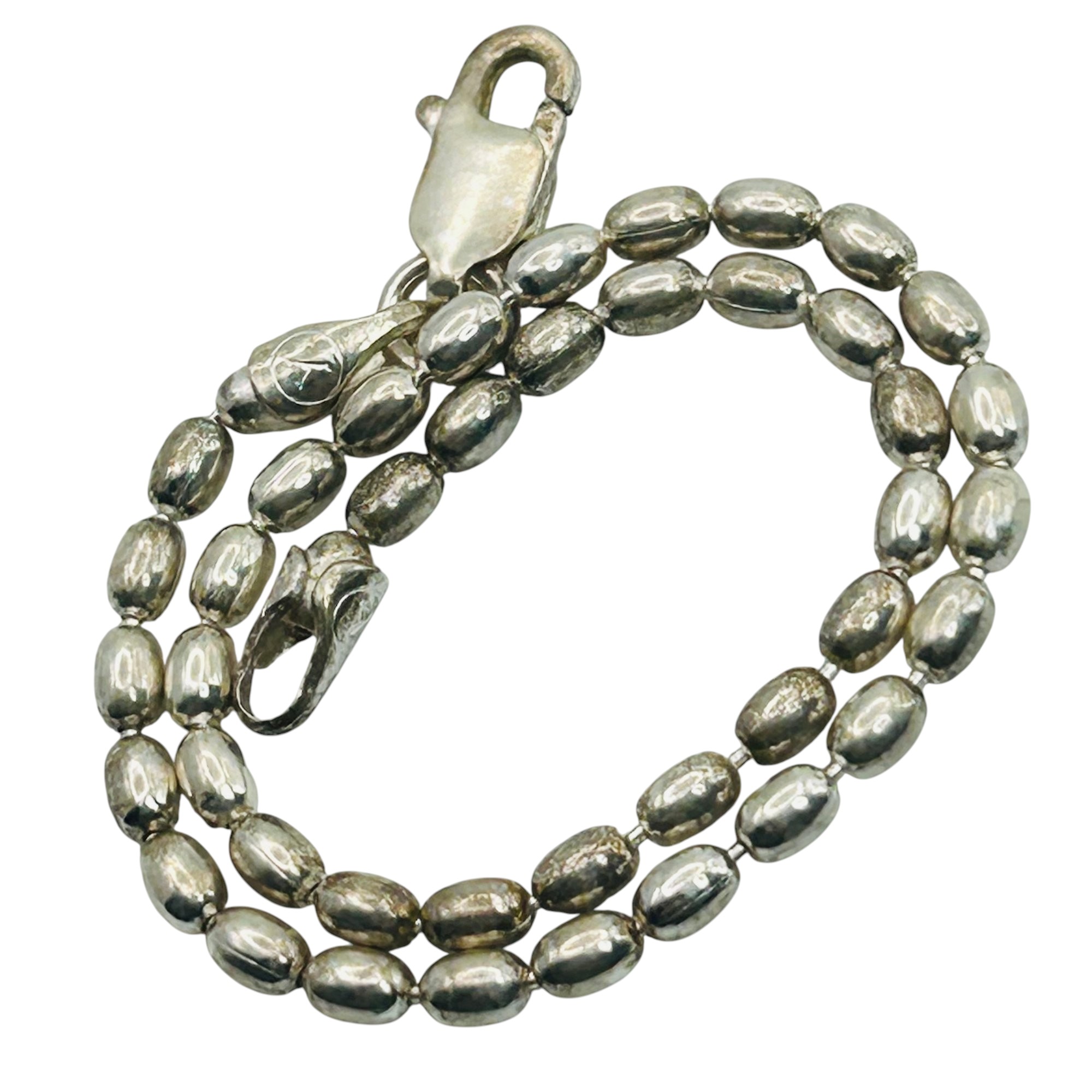 Italy Sterling Bead Chain Bracelet
