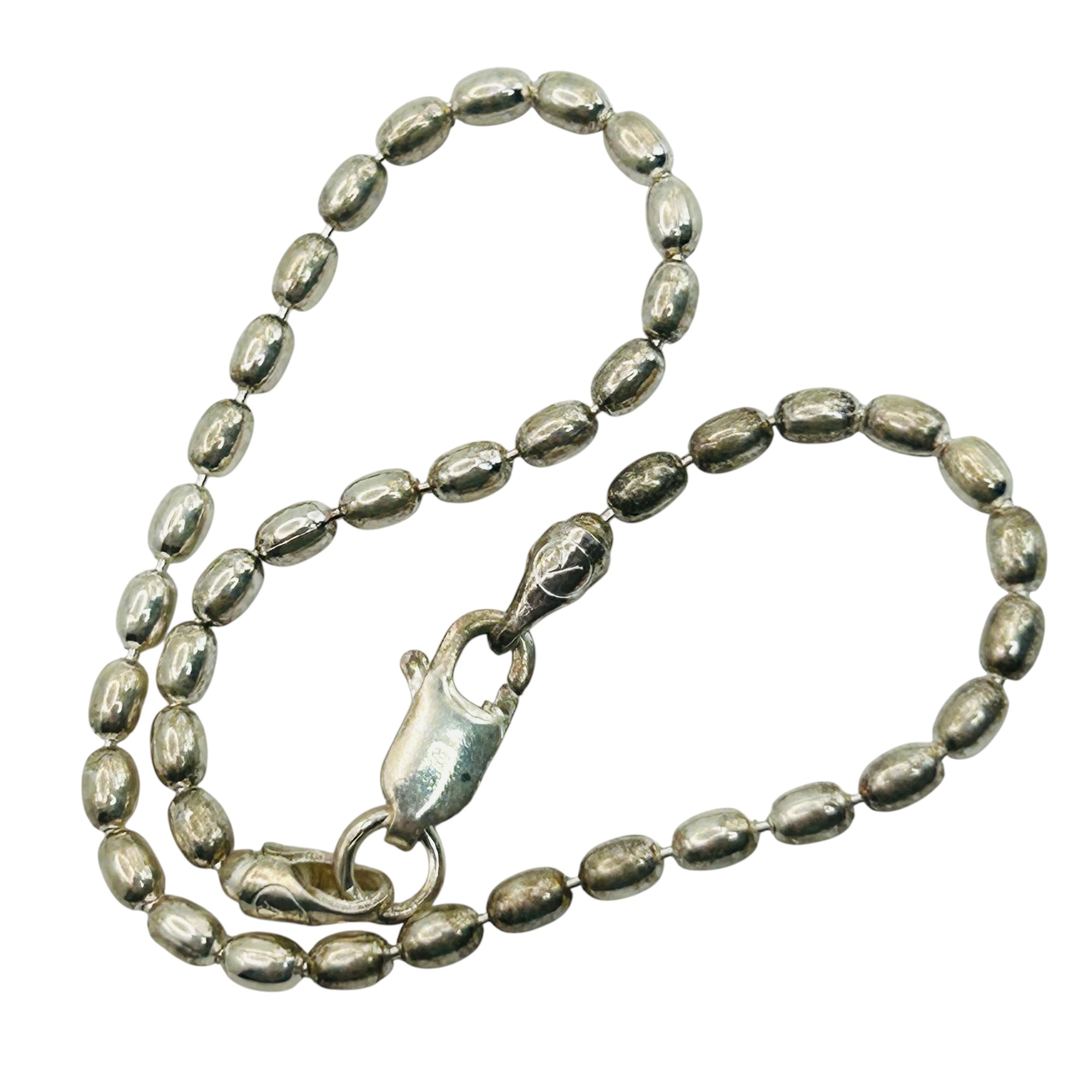 Italy Sterling Bead Chain Bracelet