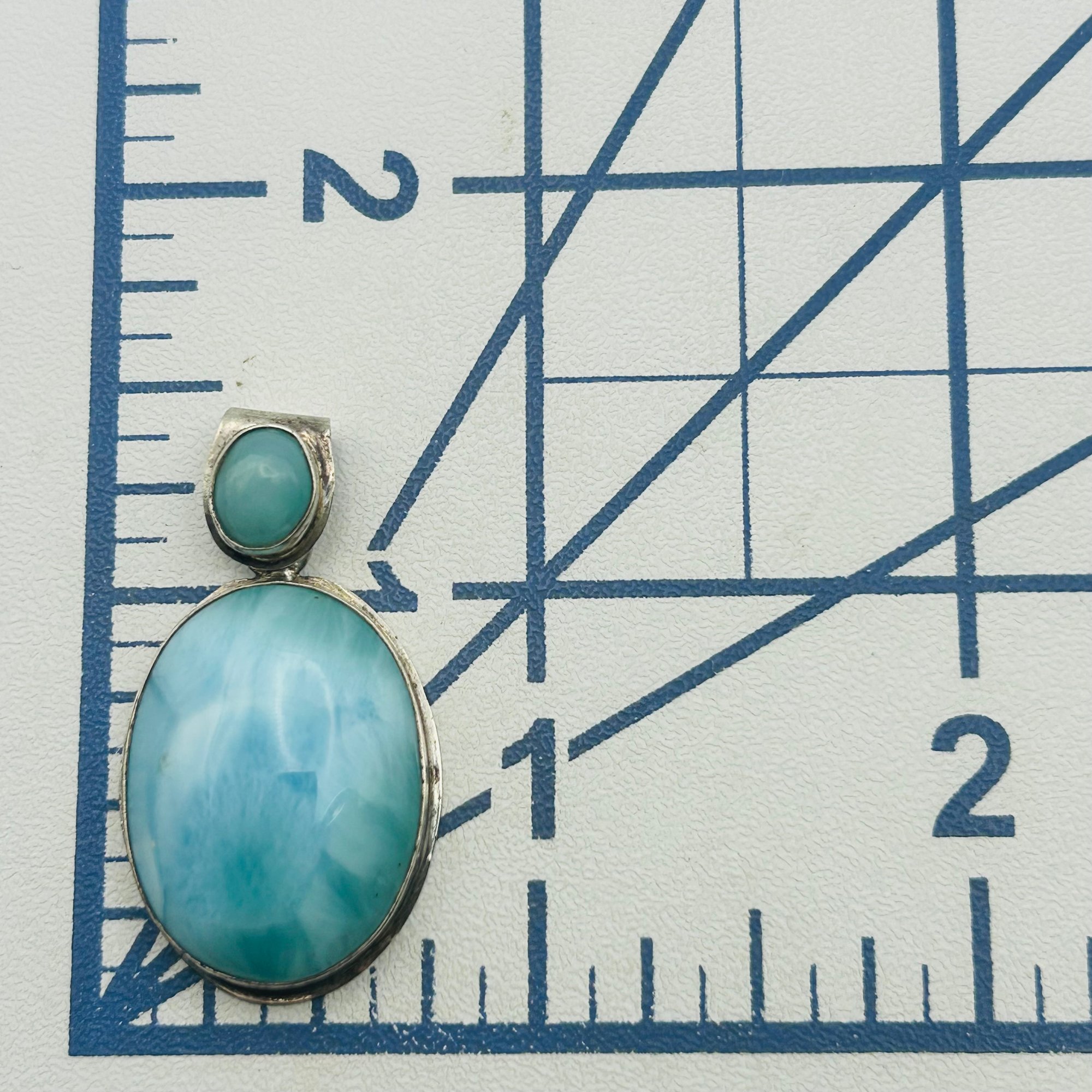 Sterling Larimar Pendant