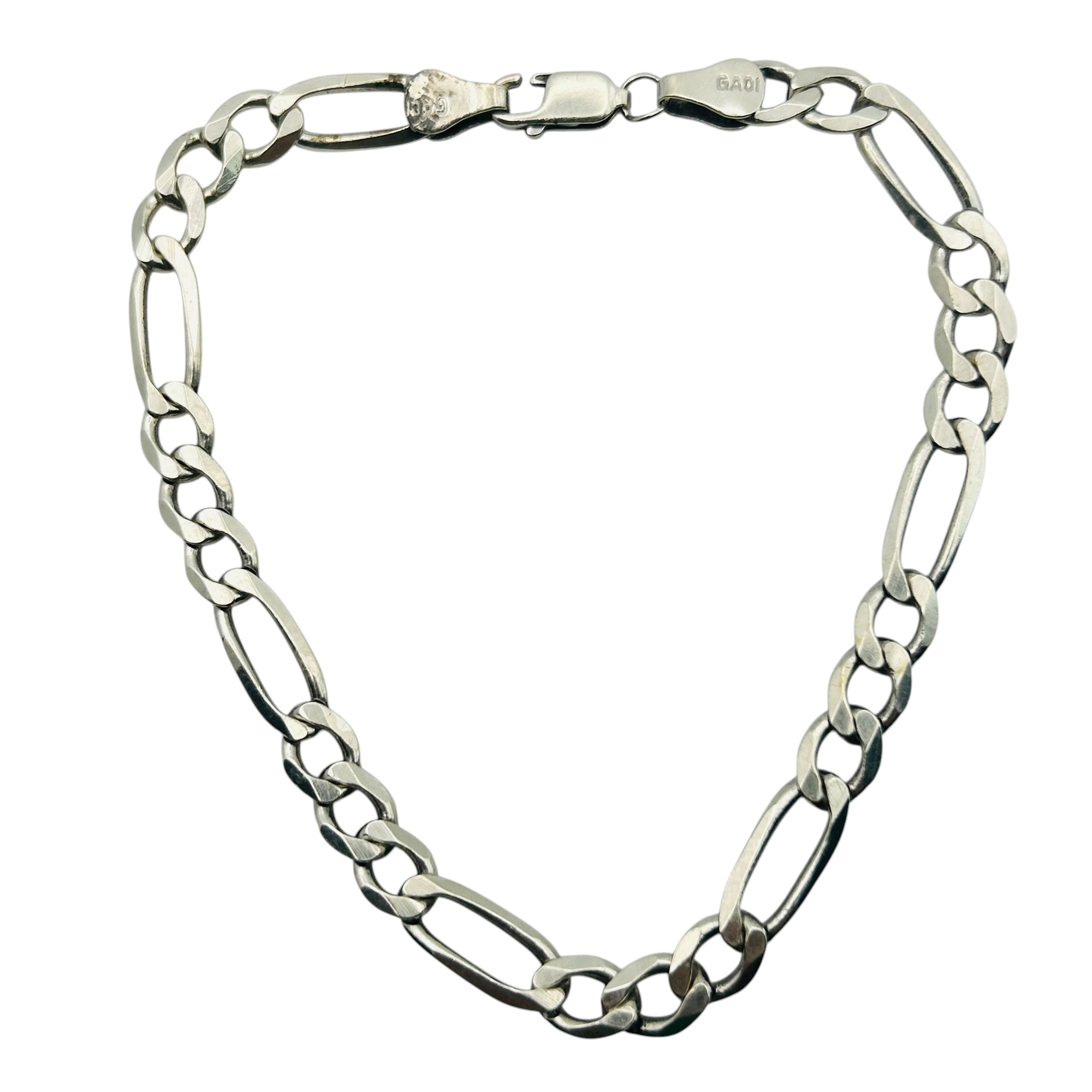 Signed Mexico Sterling Figaro Bracelet