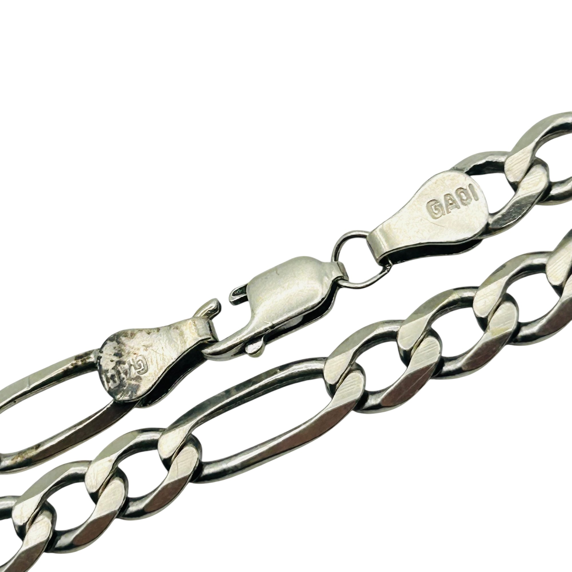 Signed Mexico Sterling Figaro Bracelet