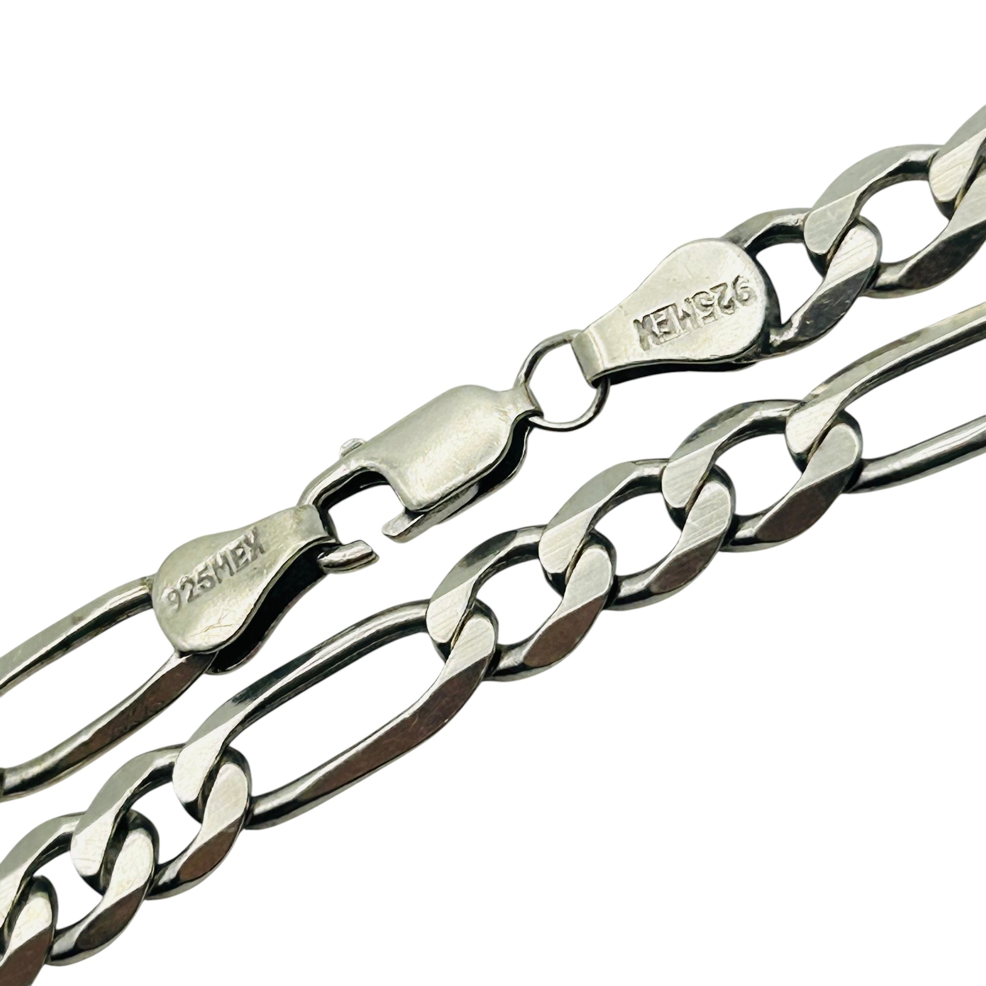 Signed Mexico Sterling Figaro Bracelet