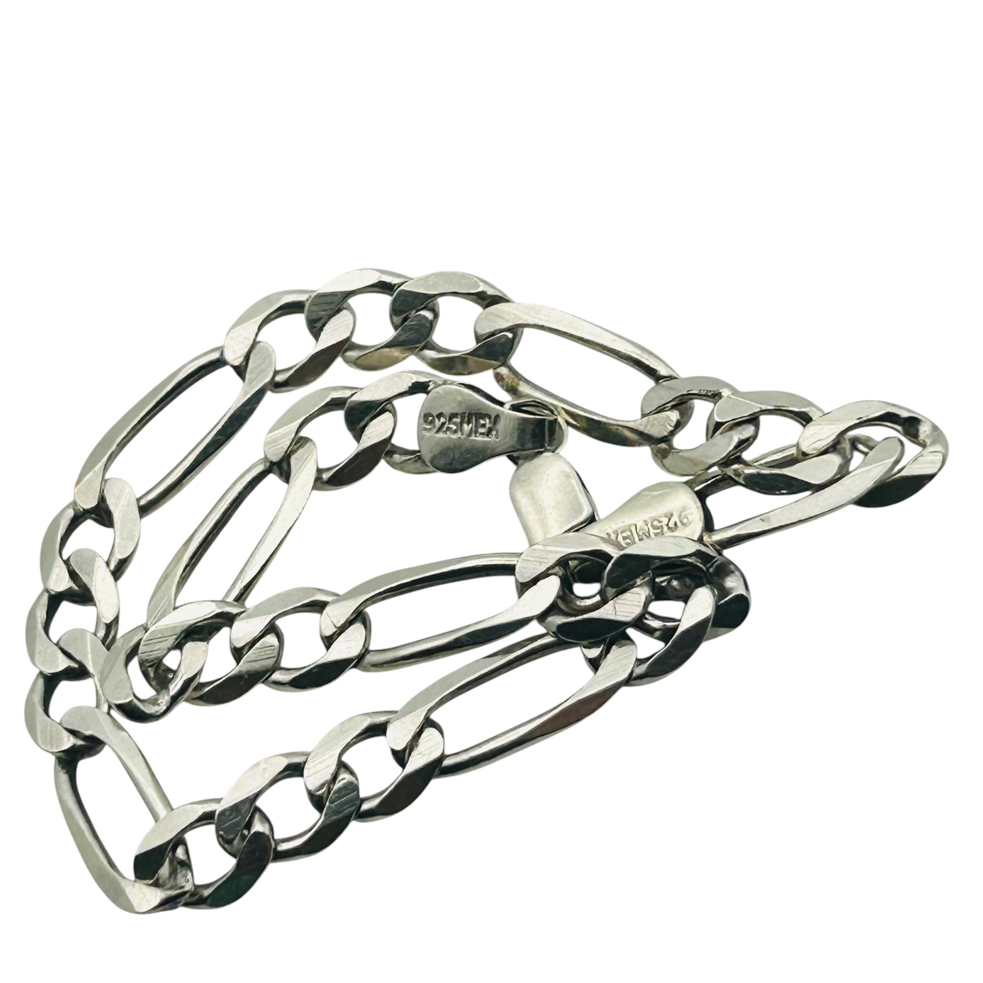 Signed Mexico Sterling Figaro Bracelet