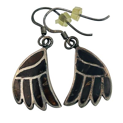 Southwest Sterling Inlay Wing Earrings. Southwest sterling inlay wing earrings 6.7g