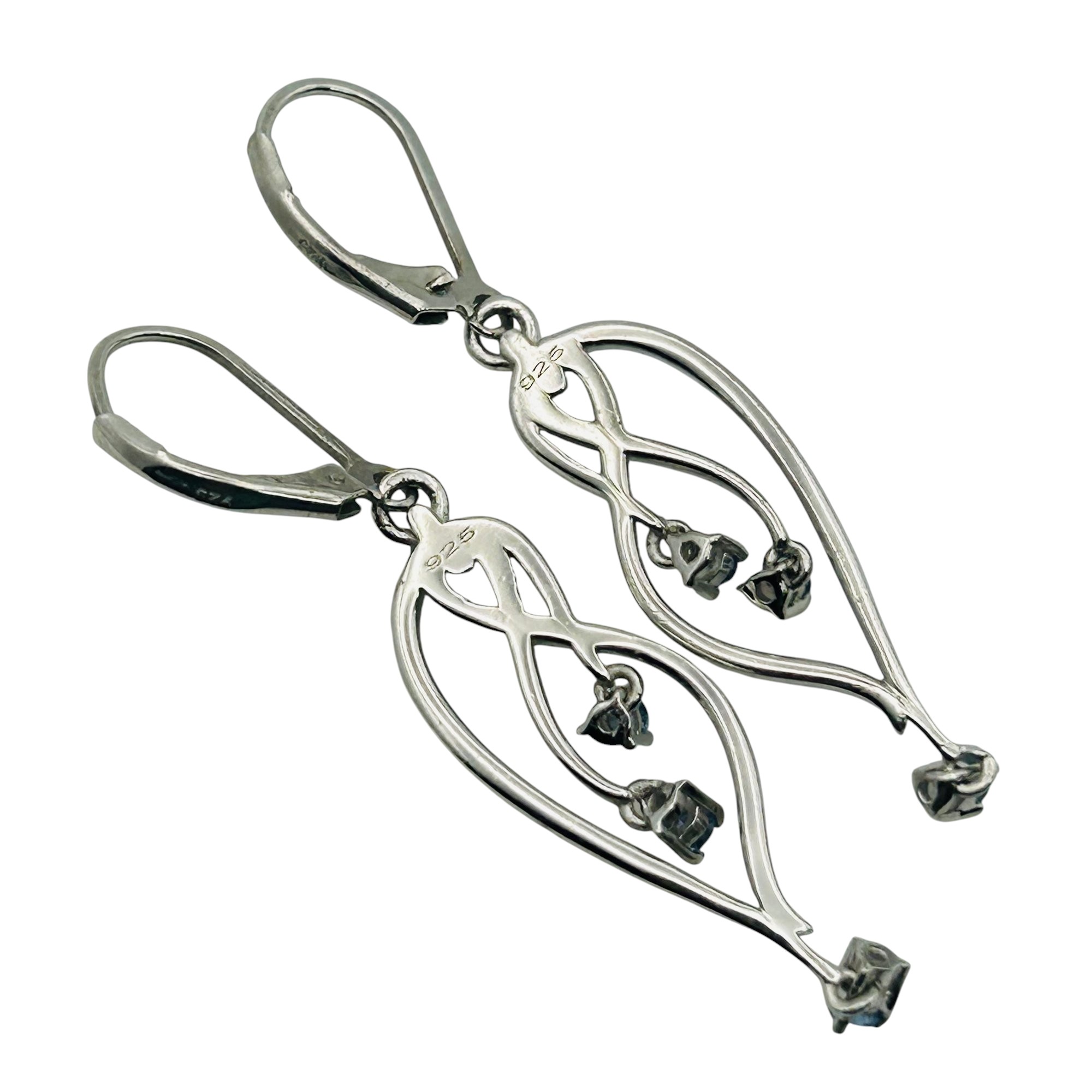Sterling Topaz Infinity Earrings