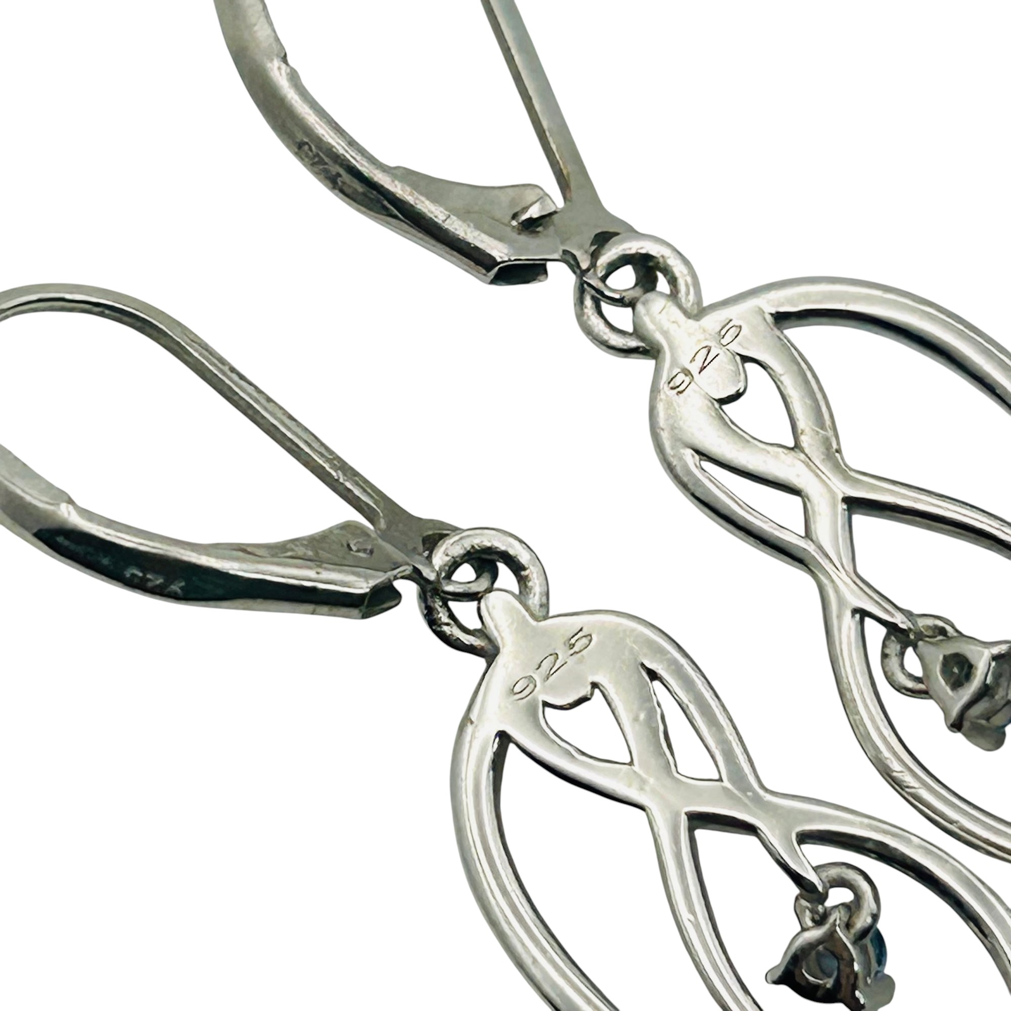 Sterling Topaz Infinity Earrings