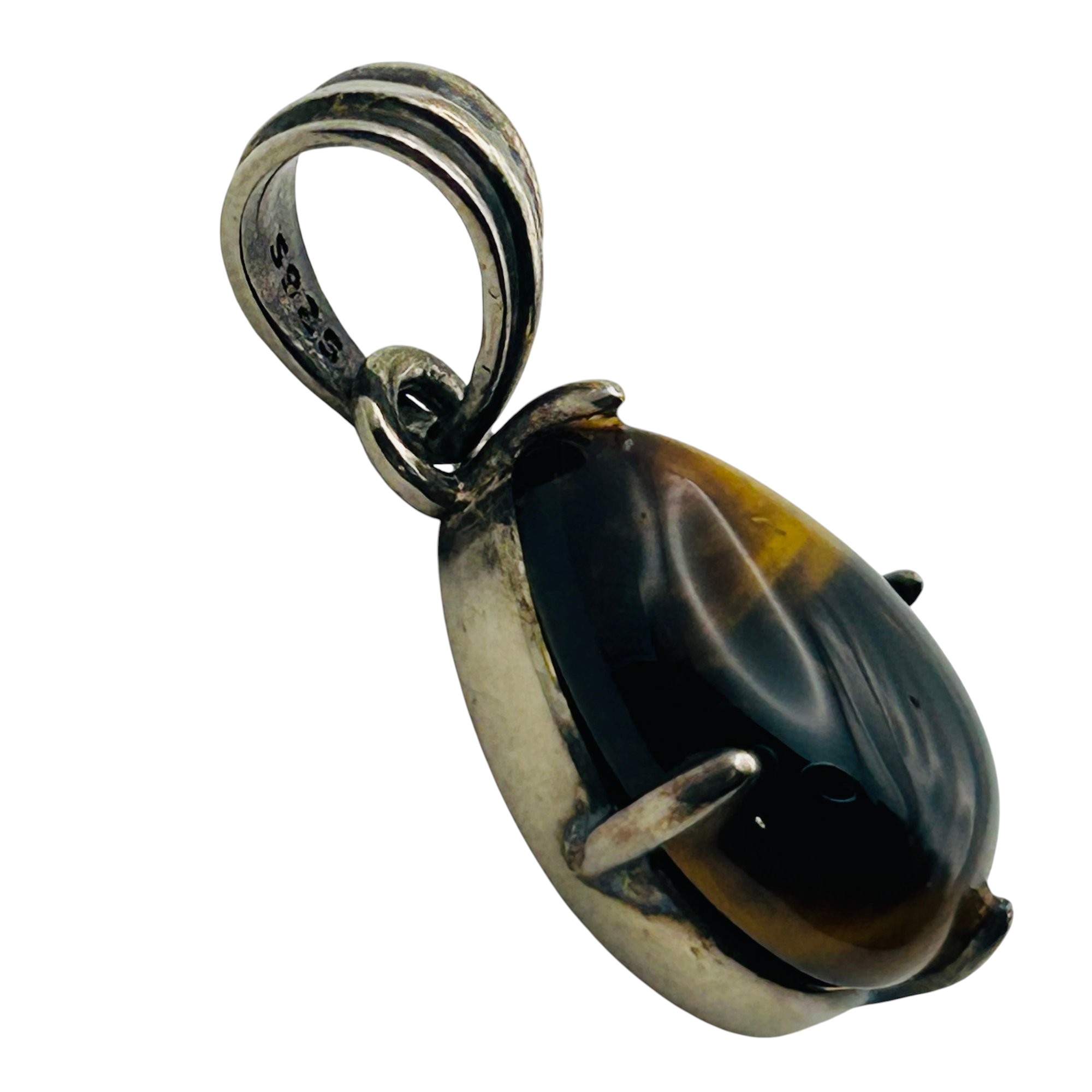 Sterling Tigers Eye Pendant