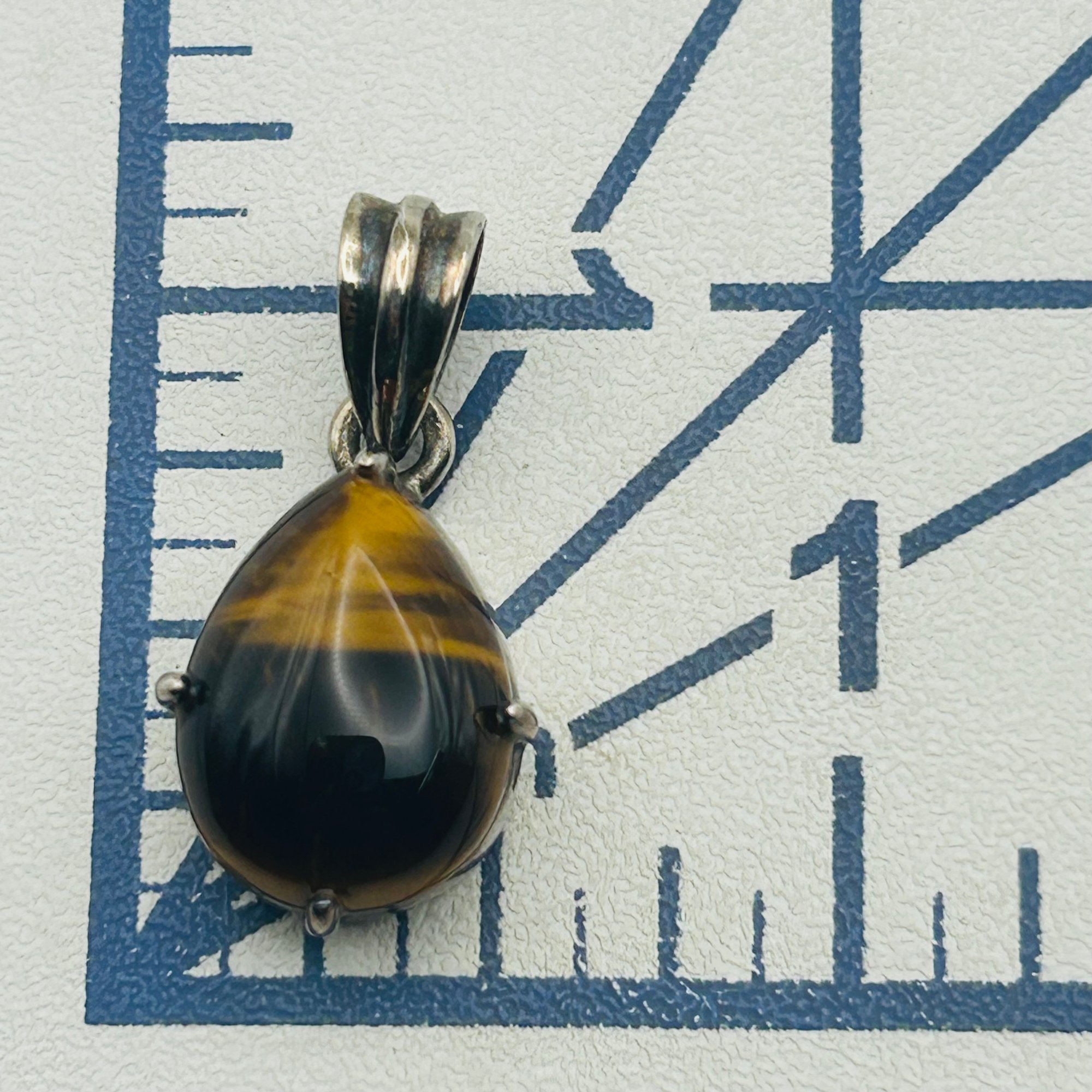 Sterling Tigers Eye Pendant
