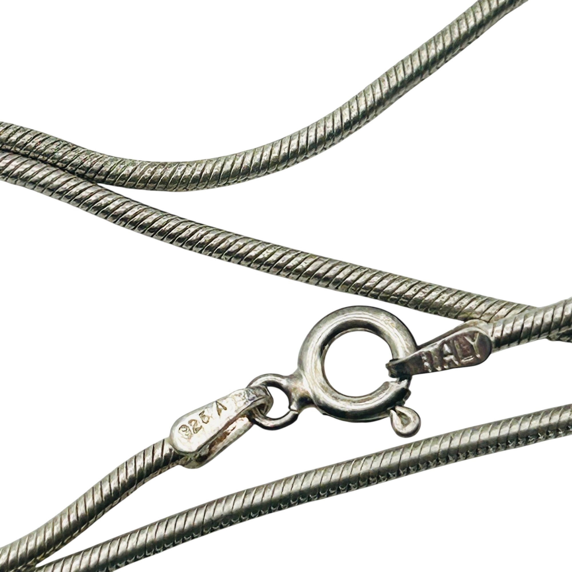 Italy Sterling Round Snake Chain Necklace