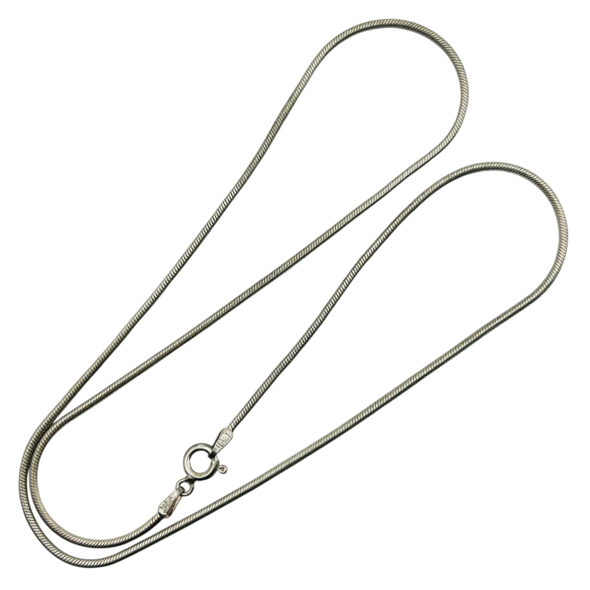 Italy Sterling Round Snake Chain Necklace