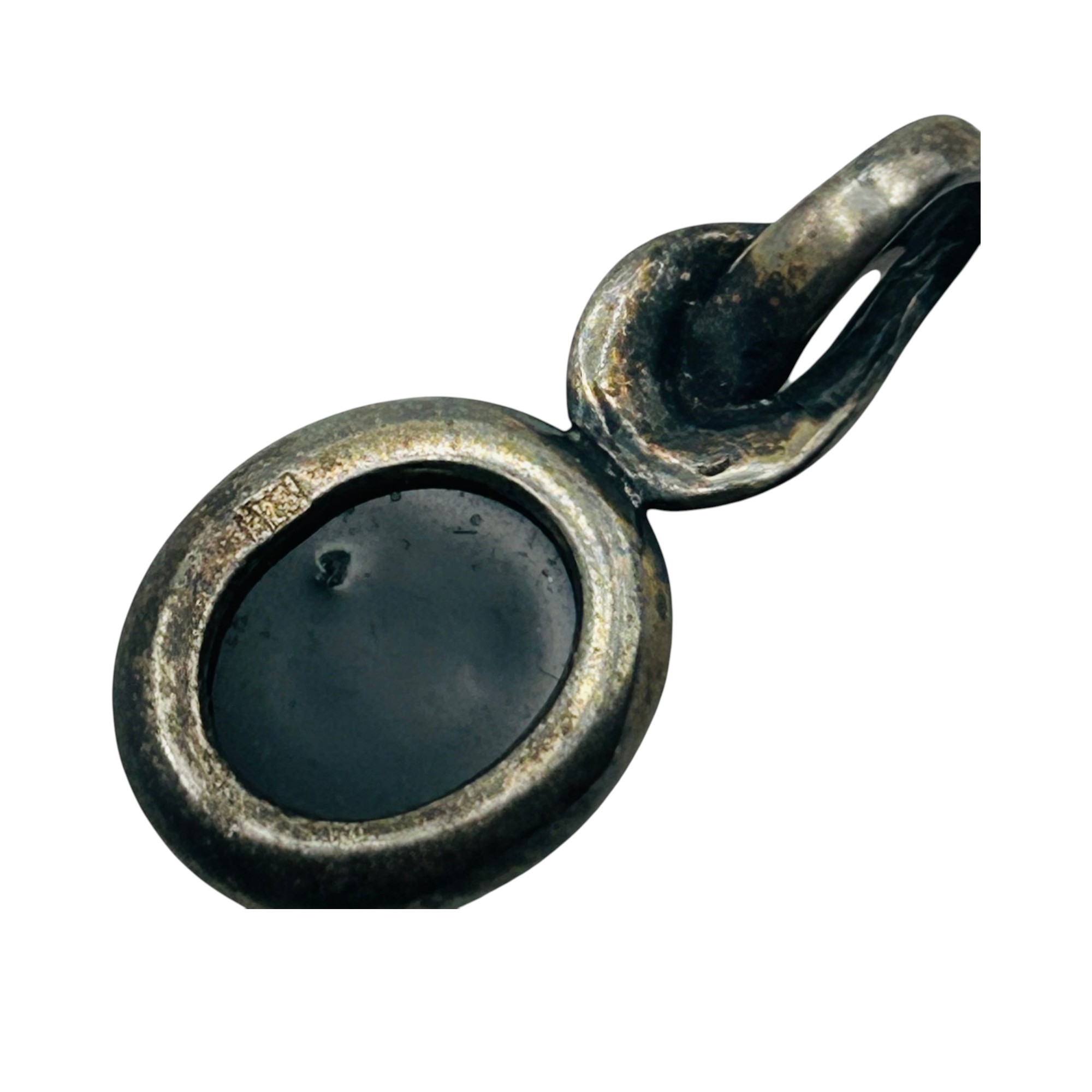 Sterling Amber Pendant