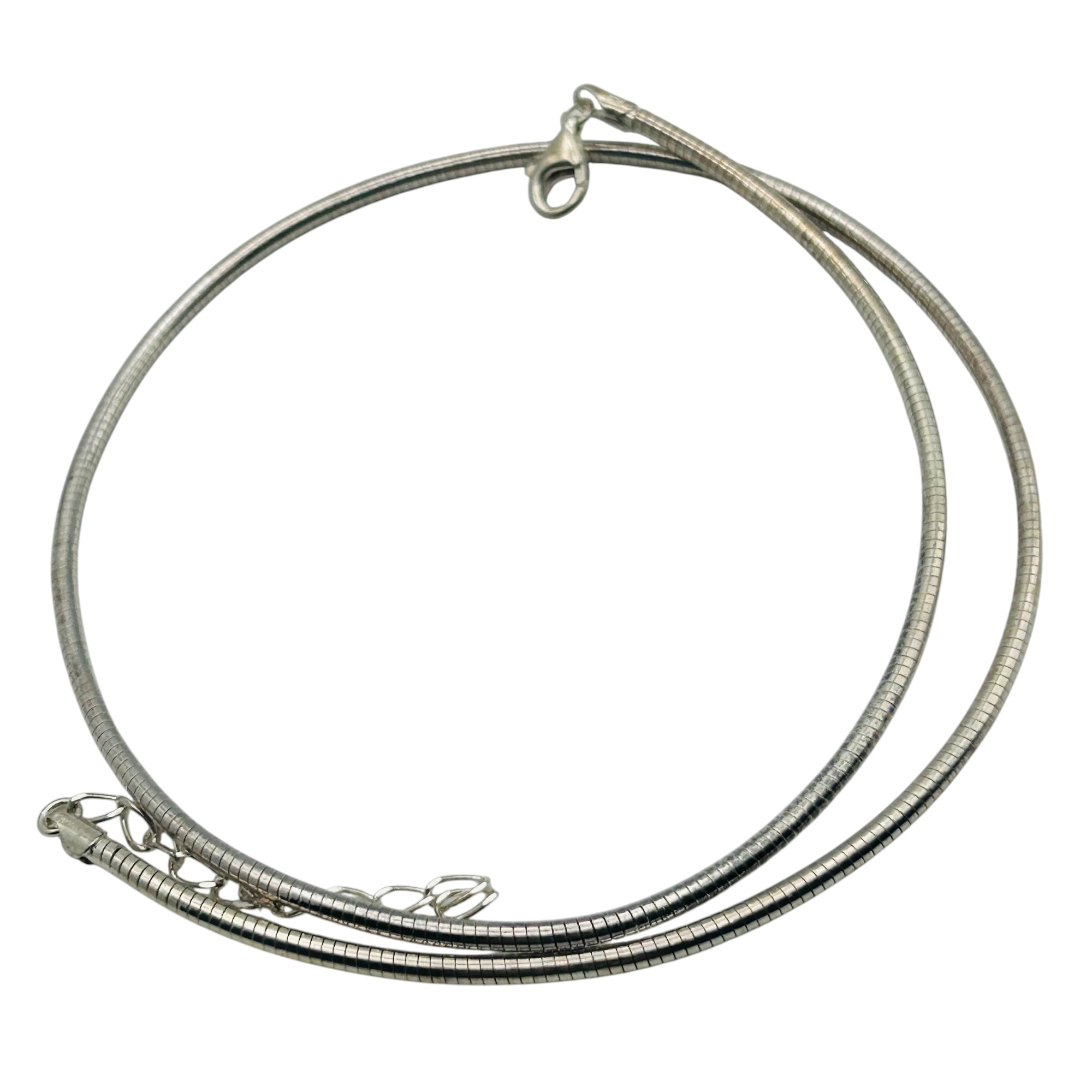 Milor Italy Sterling Round Snake Chain Necklace
