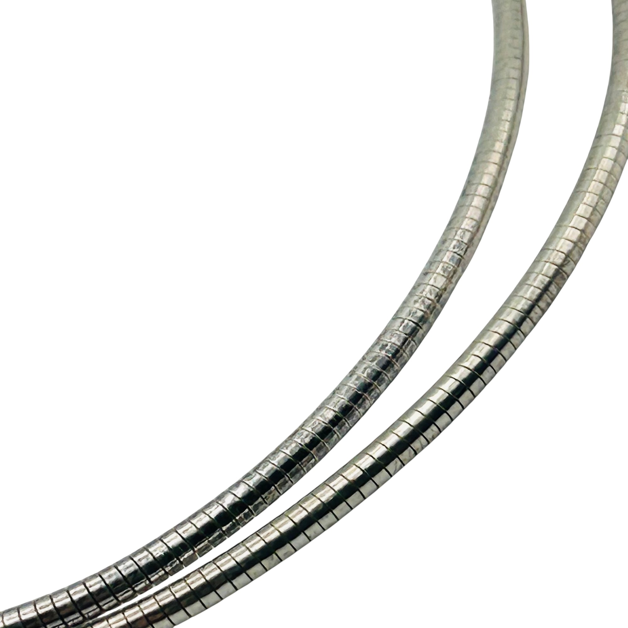 Milor Italy Sterling Round Snake Chain Necklace