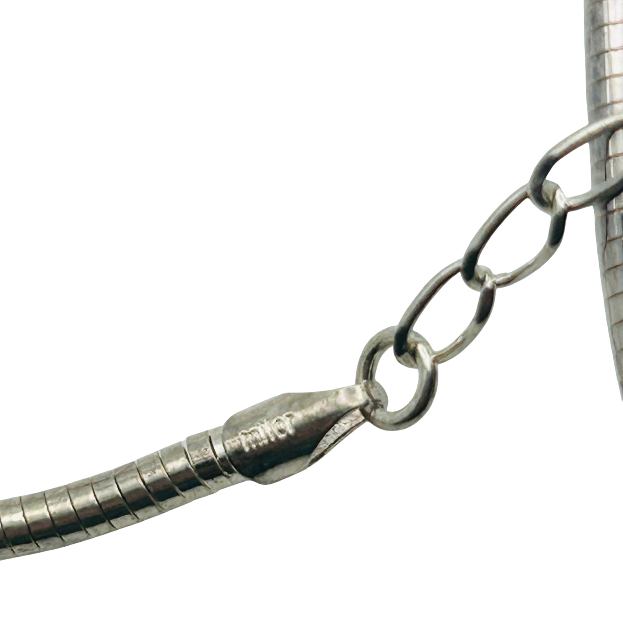 Milor Italy Sterling Round Snake Chain Necklace