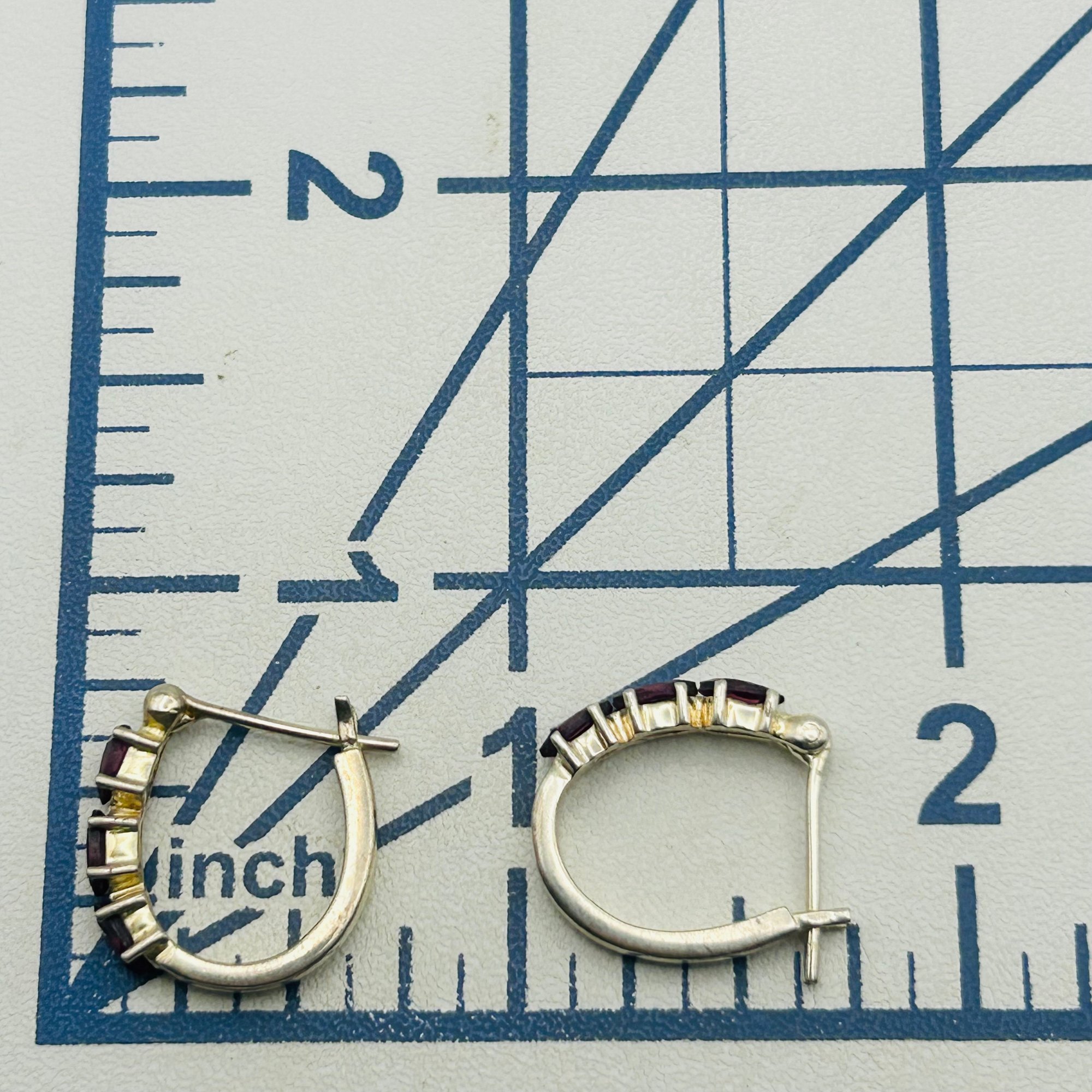 Avon Sterling Garnet Earrings