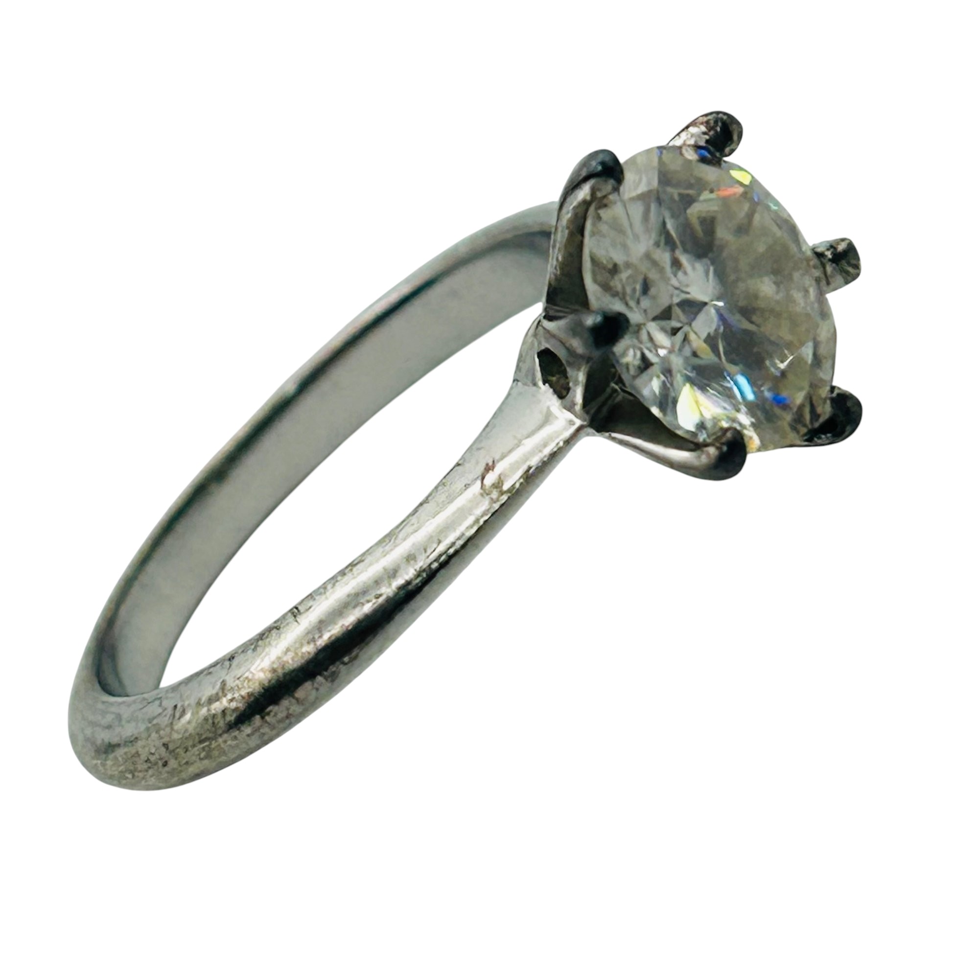 Sterling Diamond 2 Ct Ring Sz 6