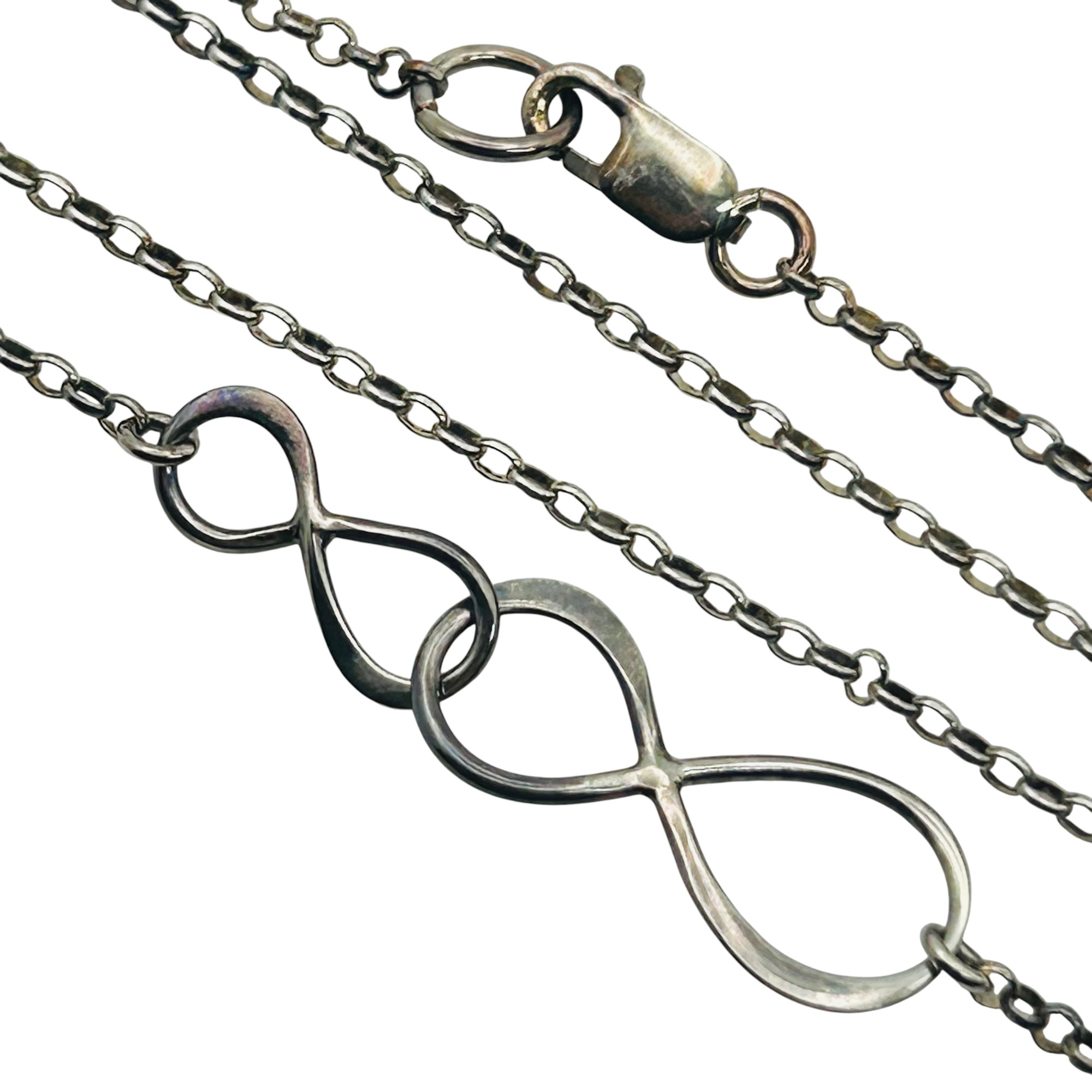 Sterling Cable Chain Infinity Necklace