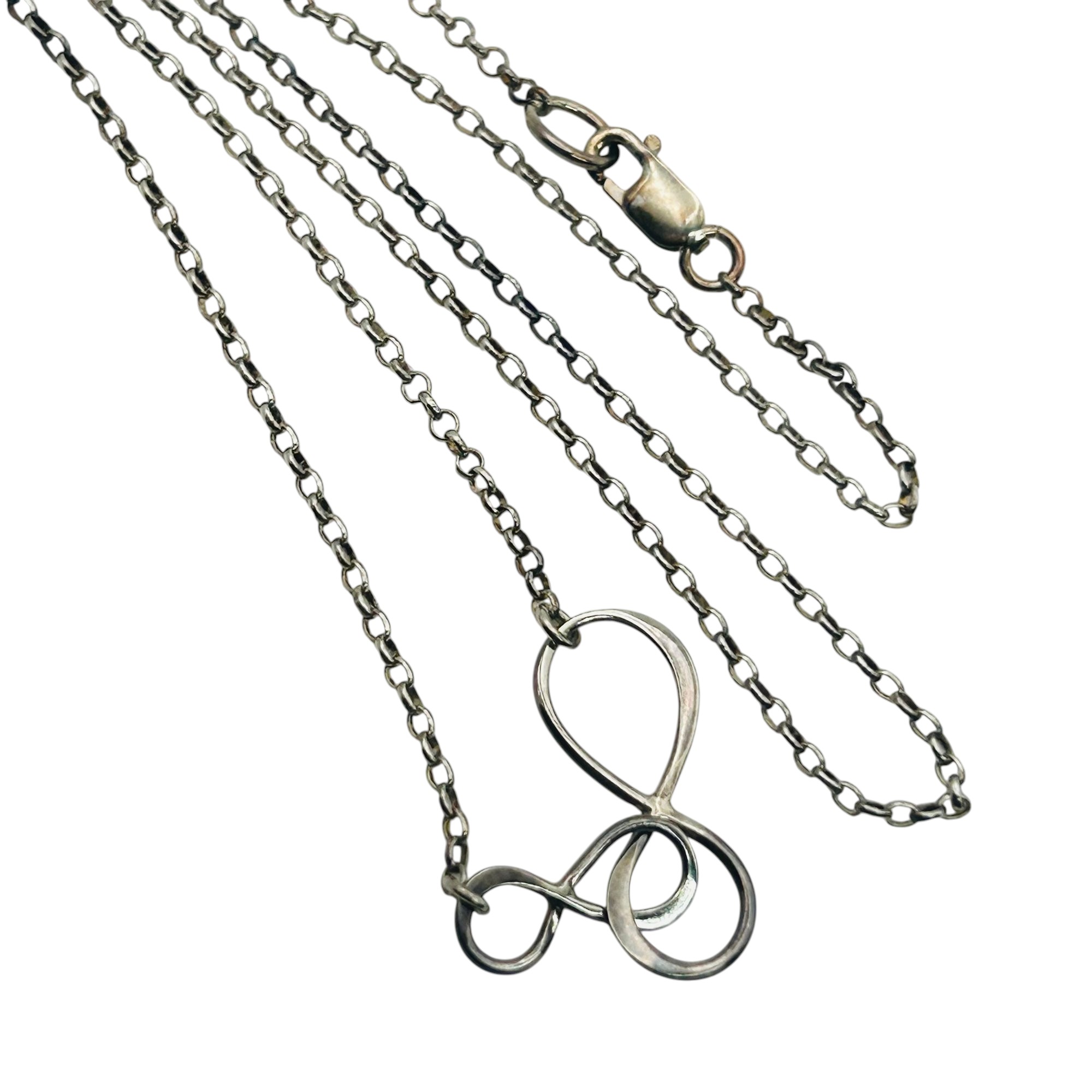 Sterling Cable Chain Infinity Necklace