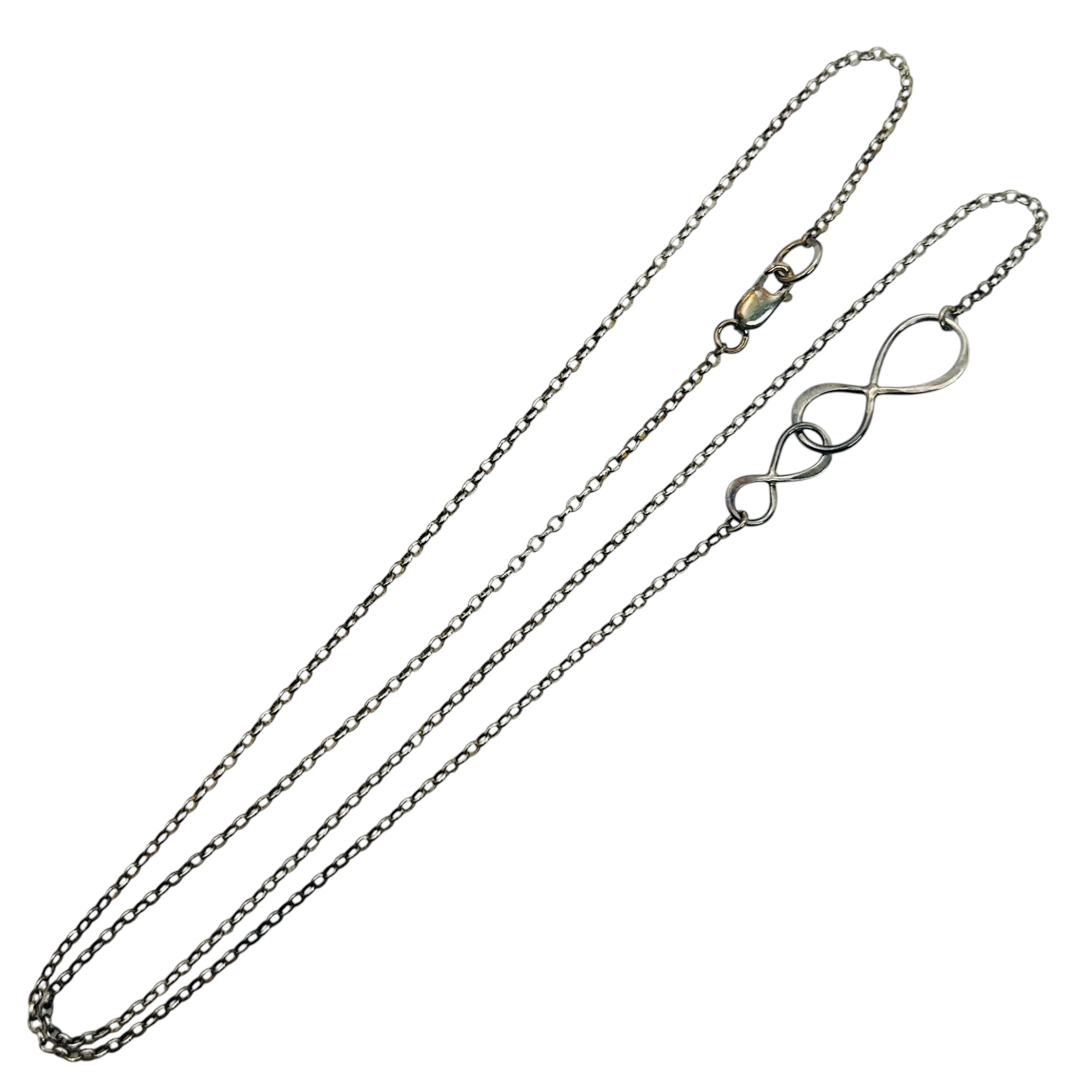 Sterling Cable Chain Infinity Necklace