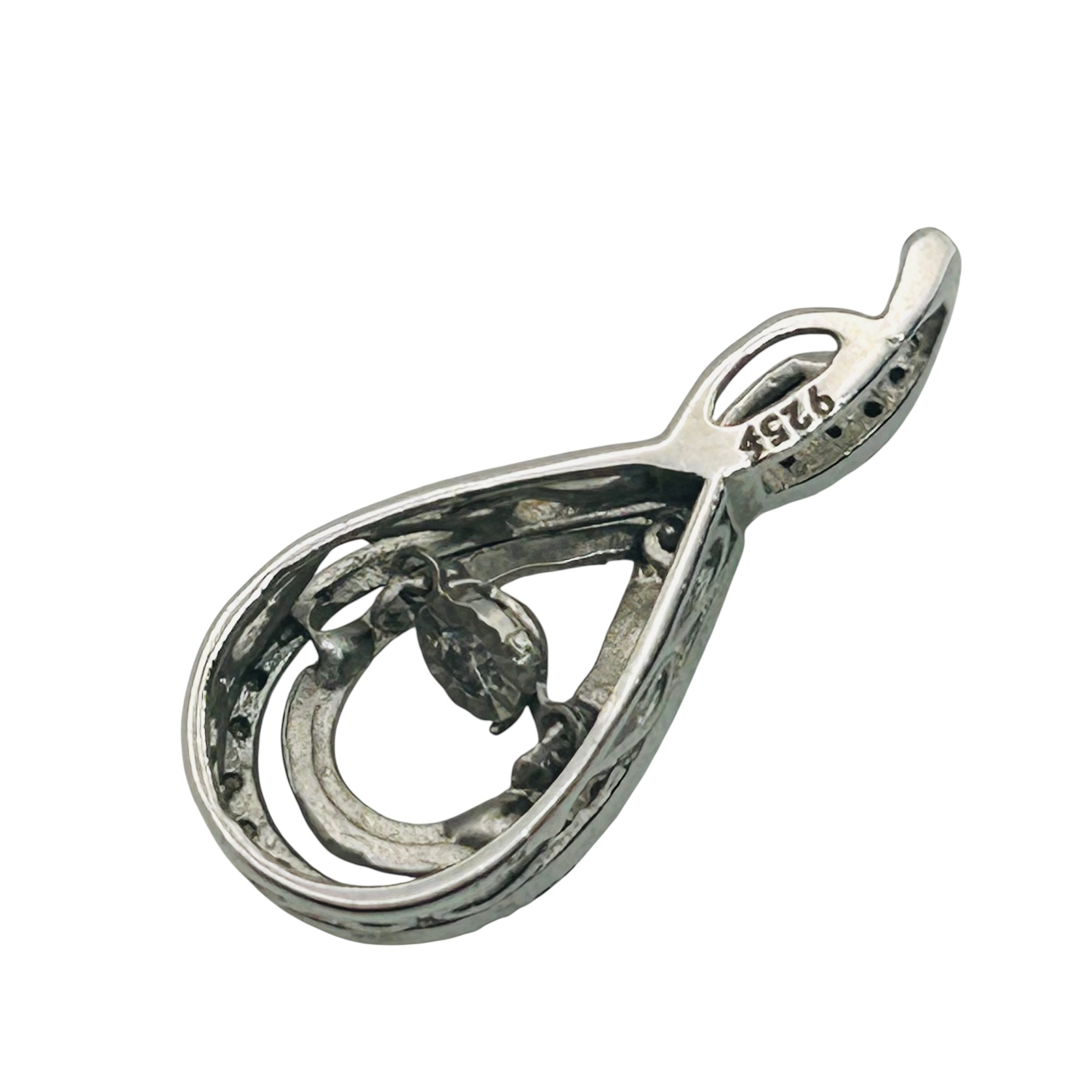 Sterling Diamond Infinity Pendant