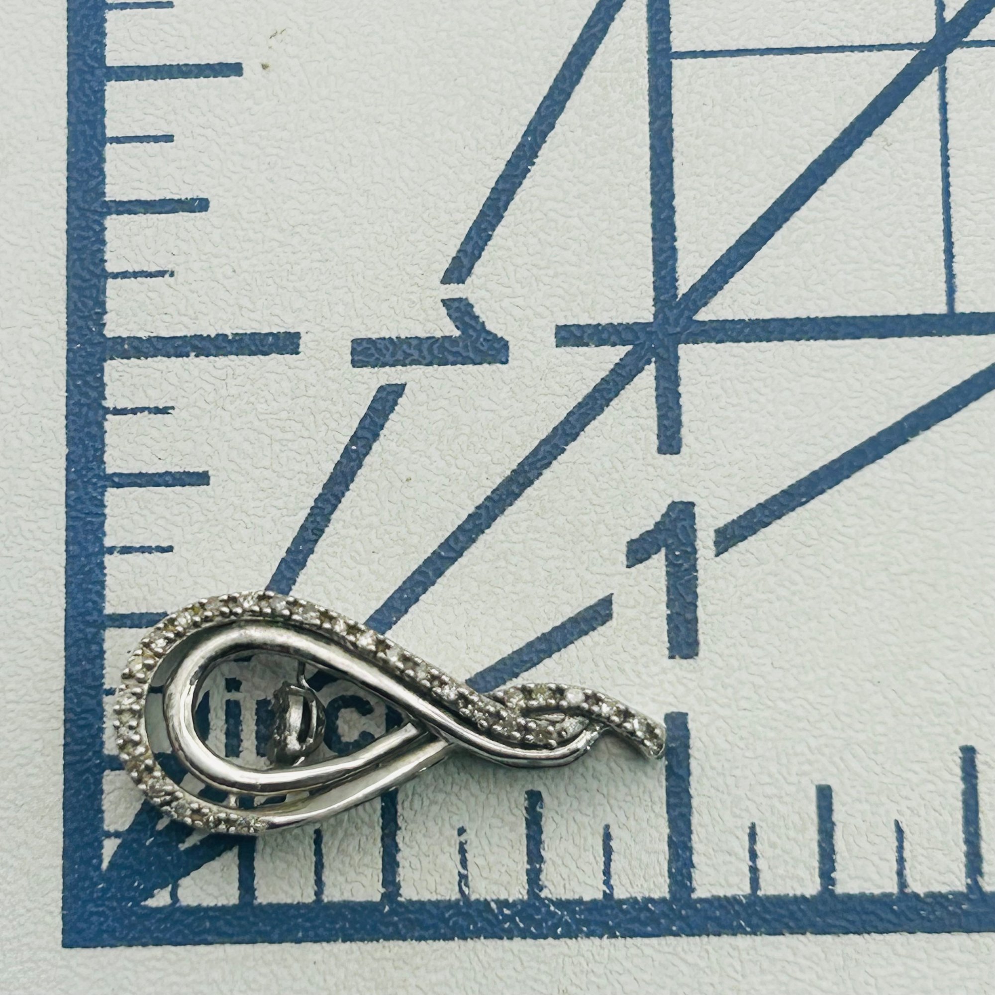 Sterling Diamond Infinity Pendant