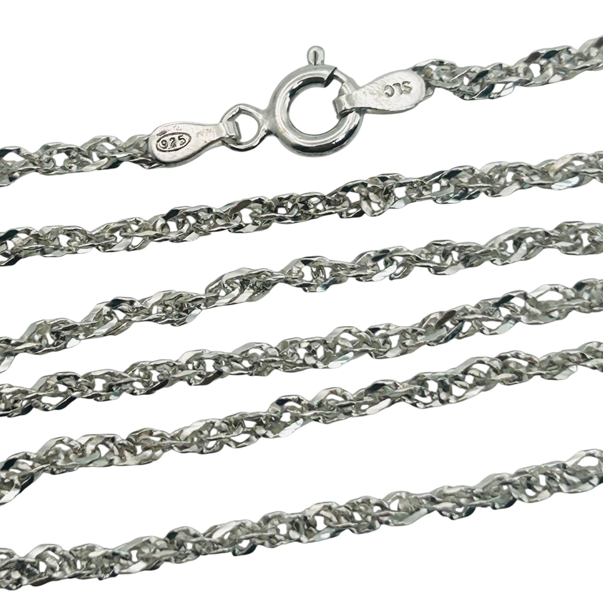 Signed Italy Sterling Chain Necklace