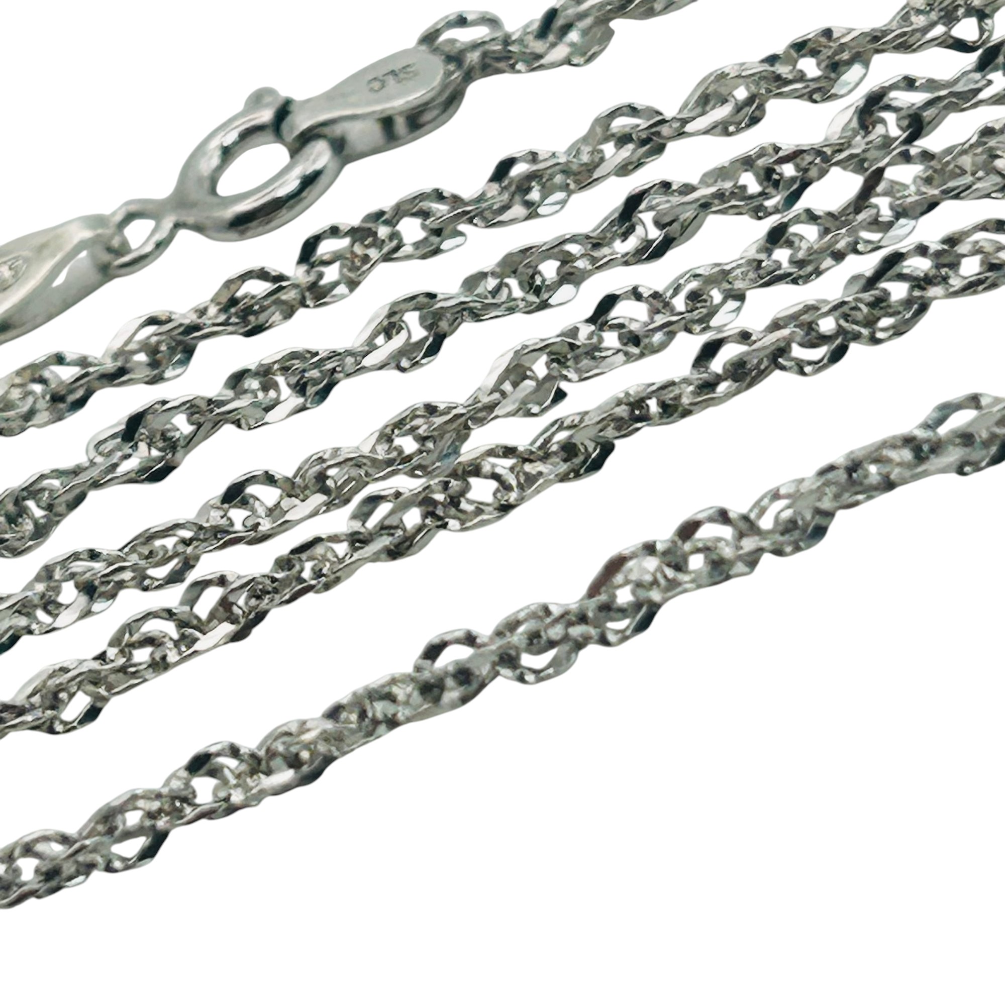Signed Italy Sterling Chain Necklace