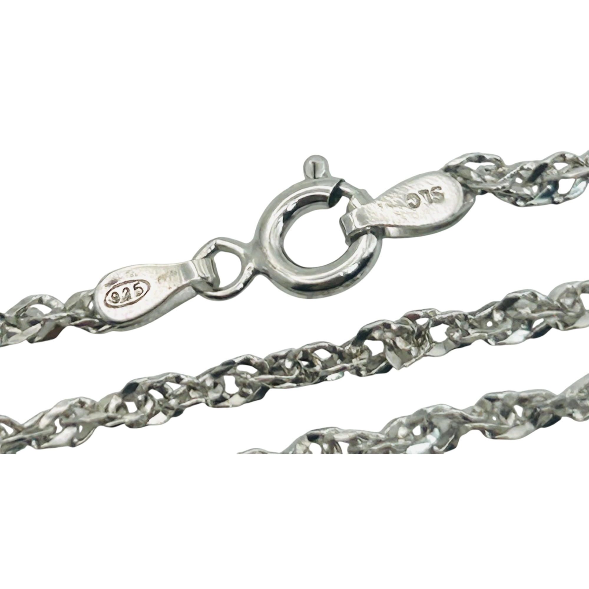 Signed Italy Sterling Chain Necklace