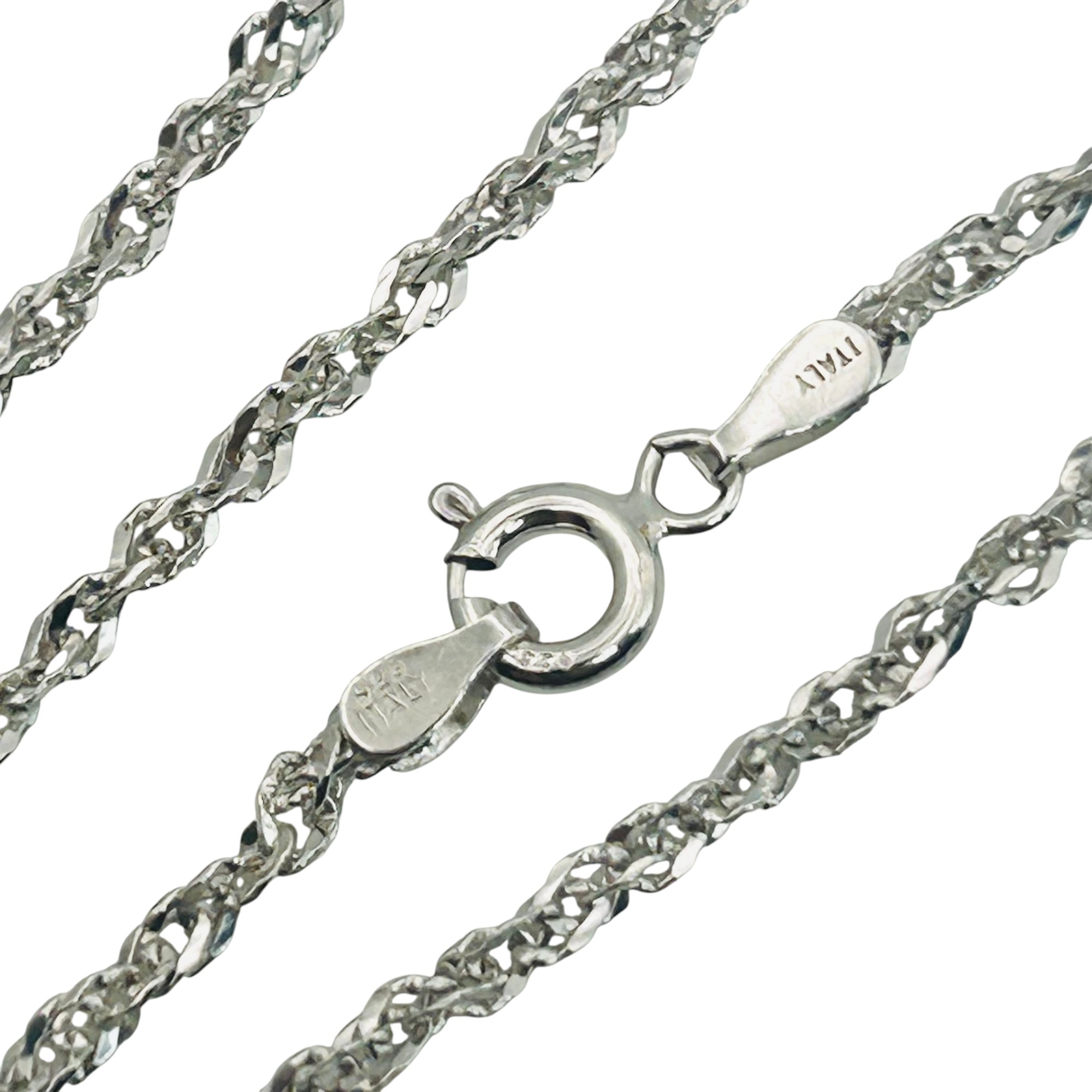 Signed Italy Sterling Chain Necklace