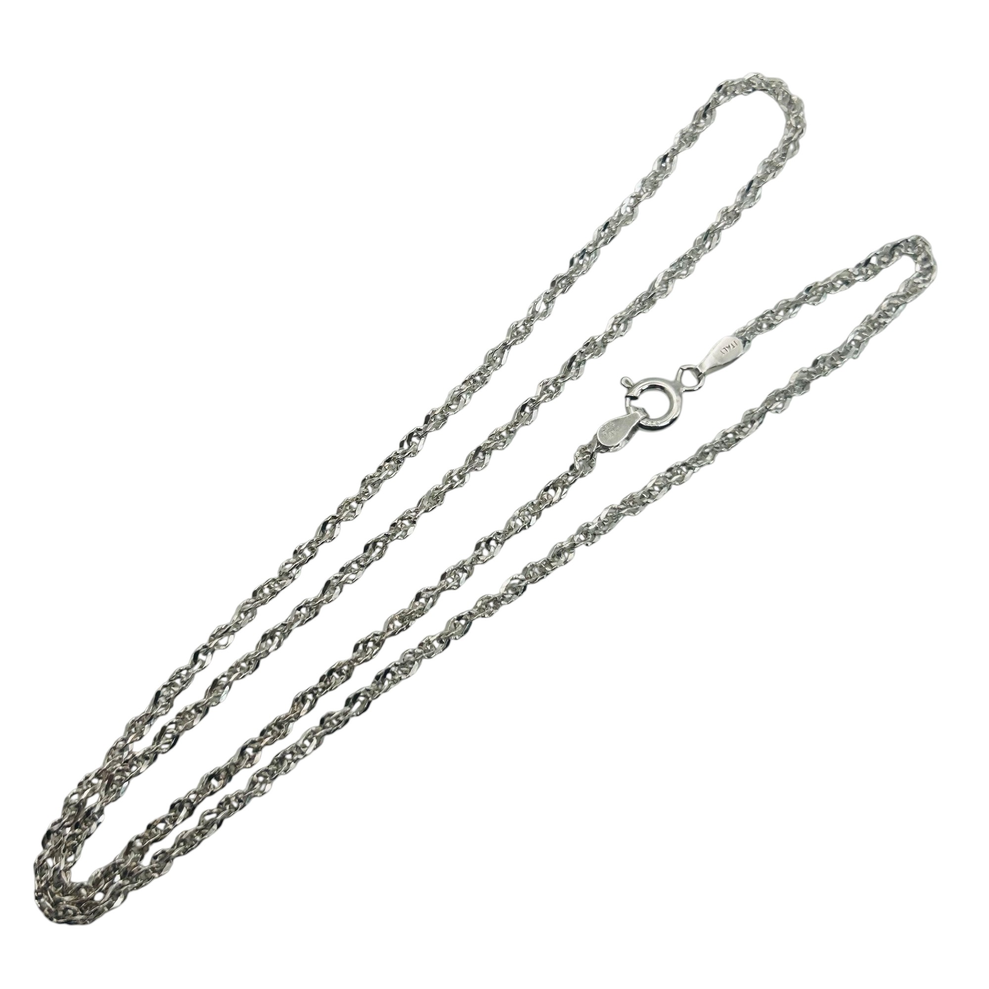 Signed Italy Sterling Chain Necklace