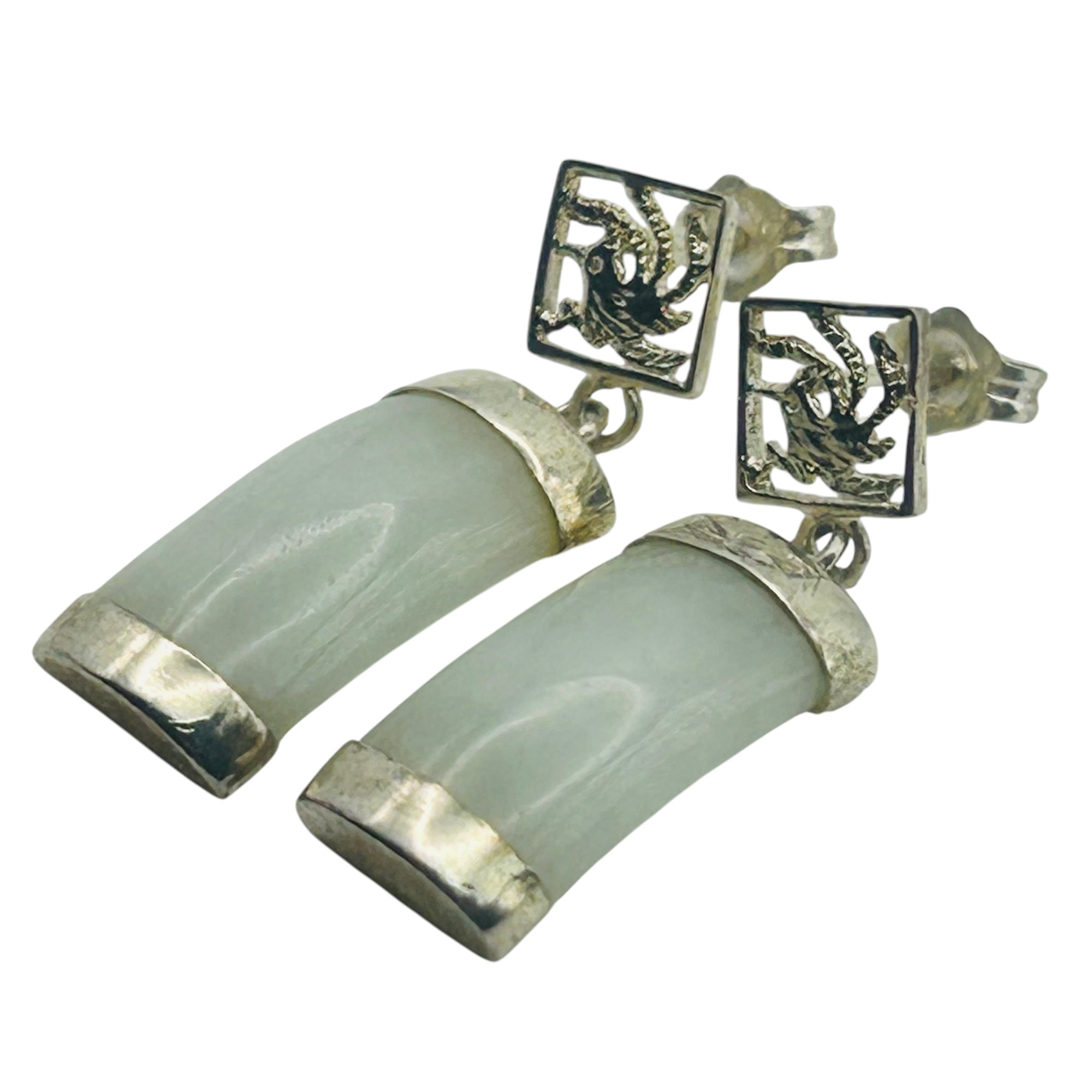 Sterling Jade Earrings