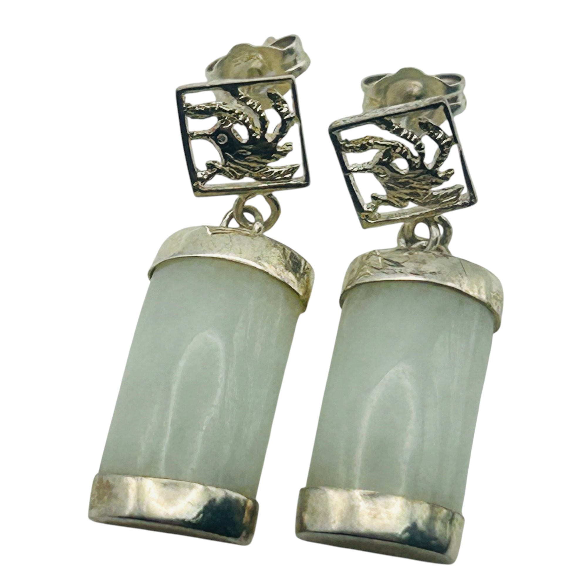 Sterling Jade Earrings