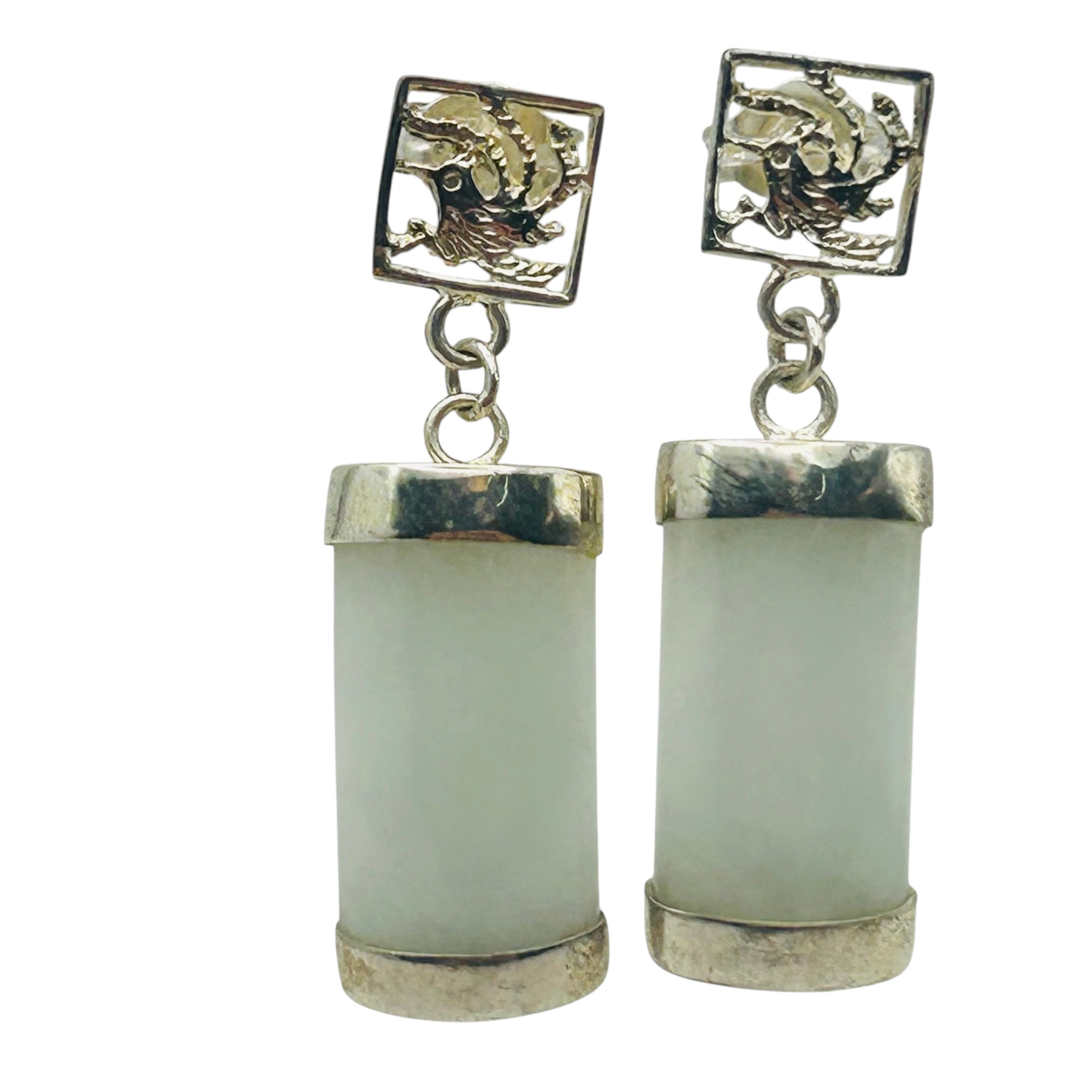 Sterling Jade Earrings