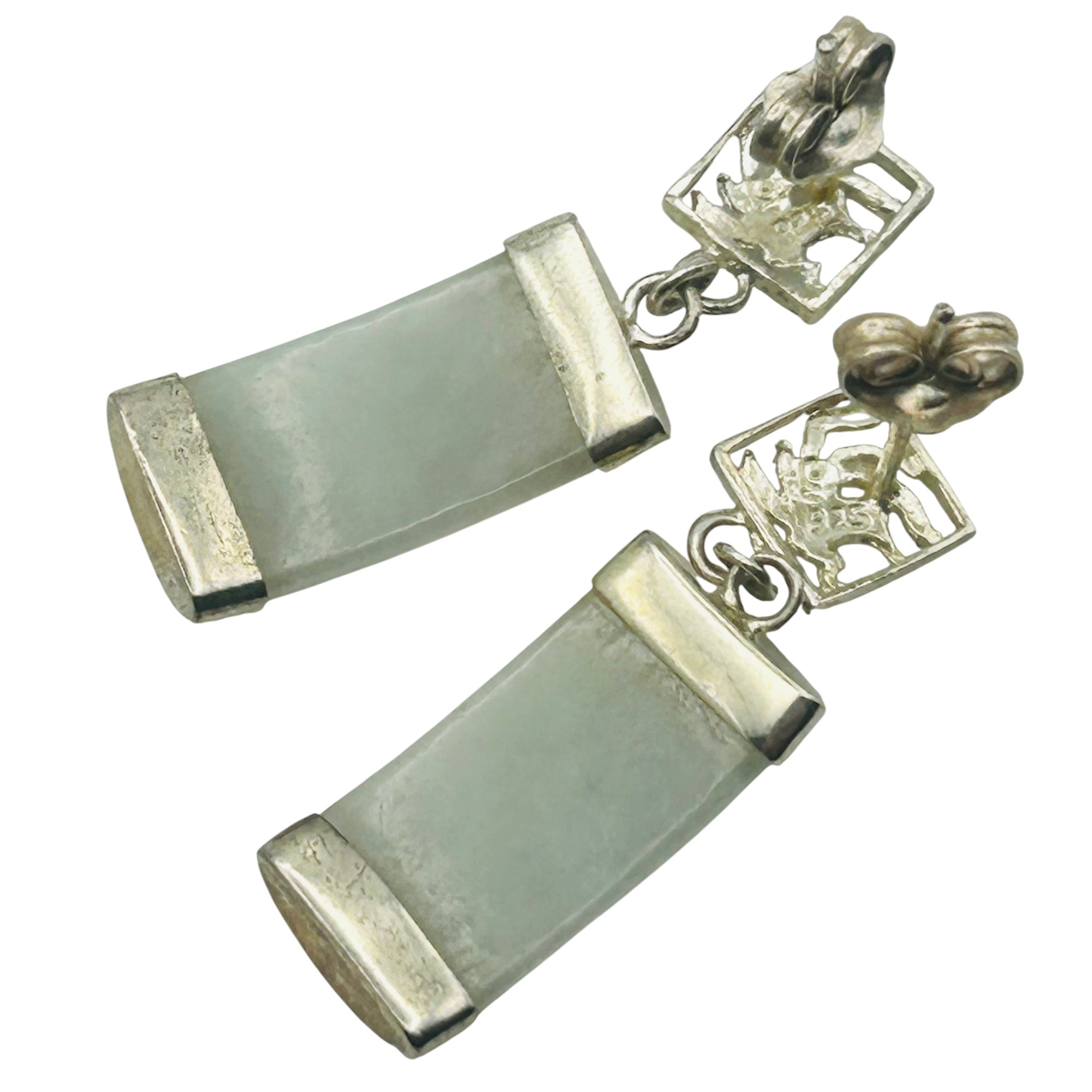 Sterling Jade Earrings