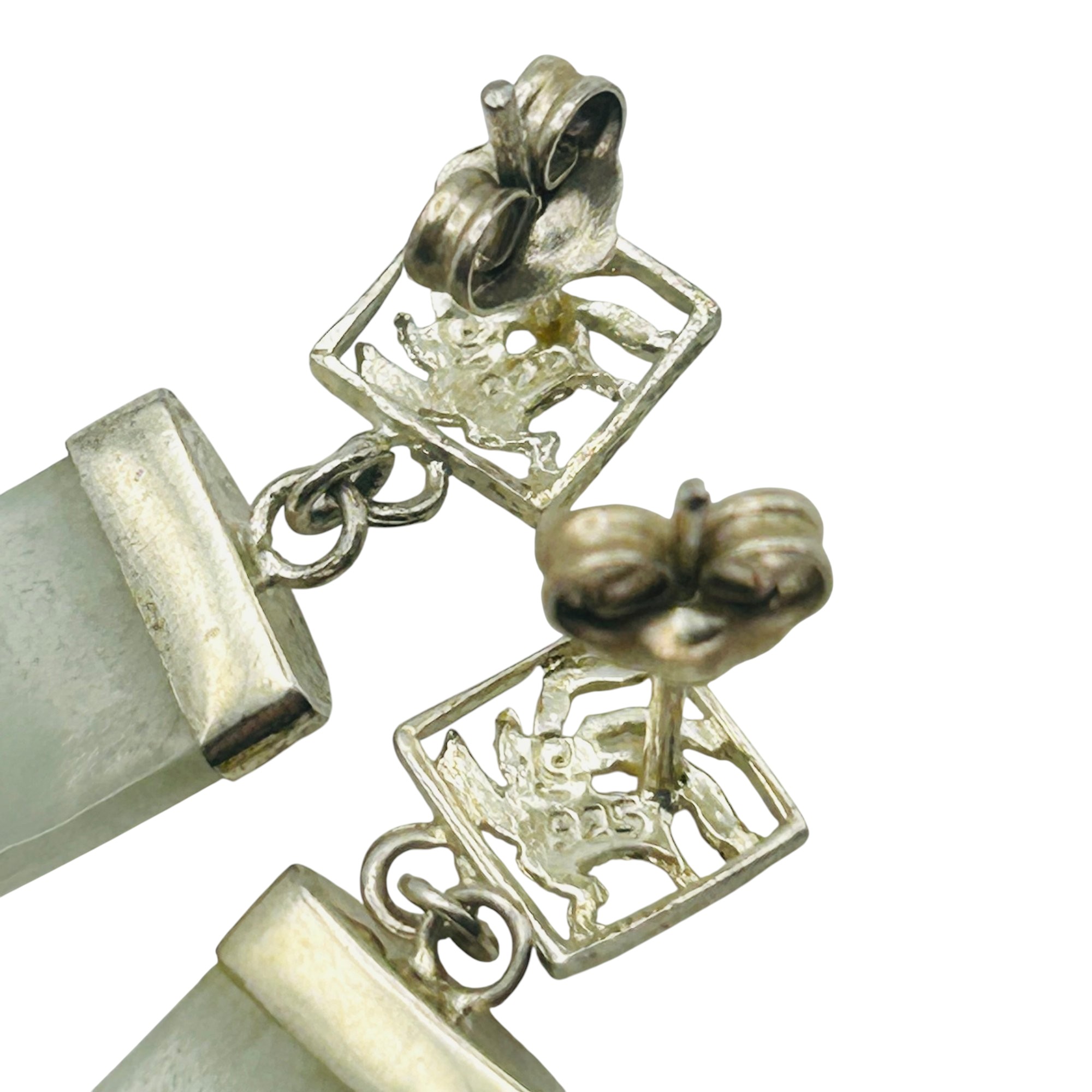 Sterling Jade Earrings