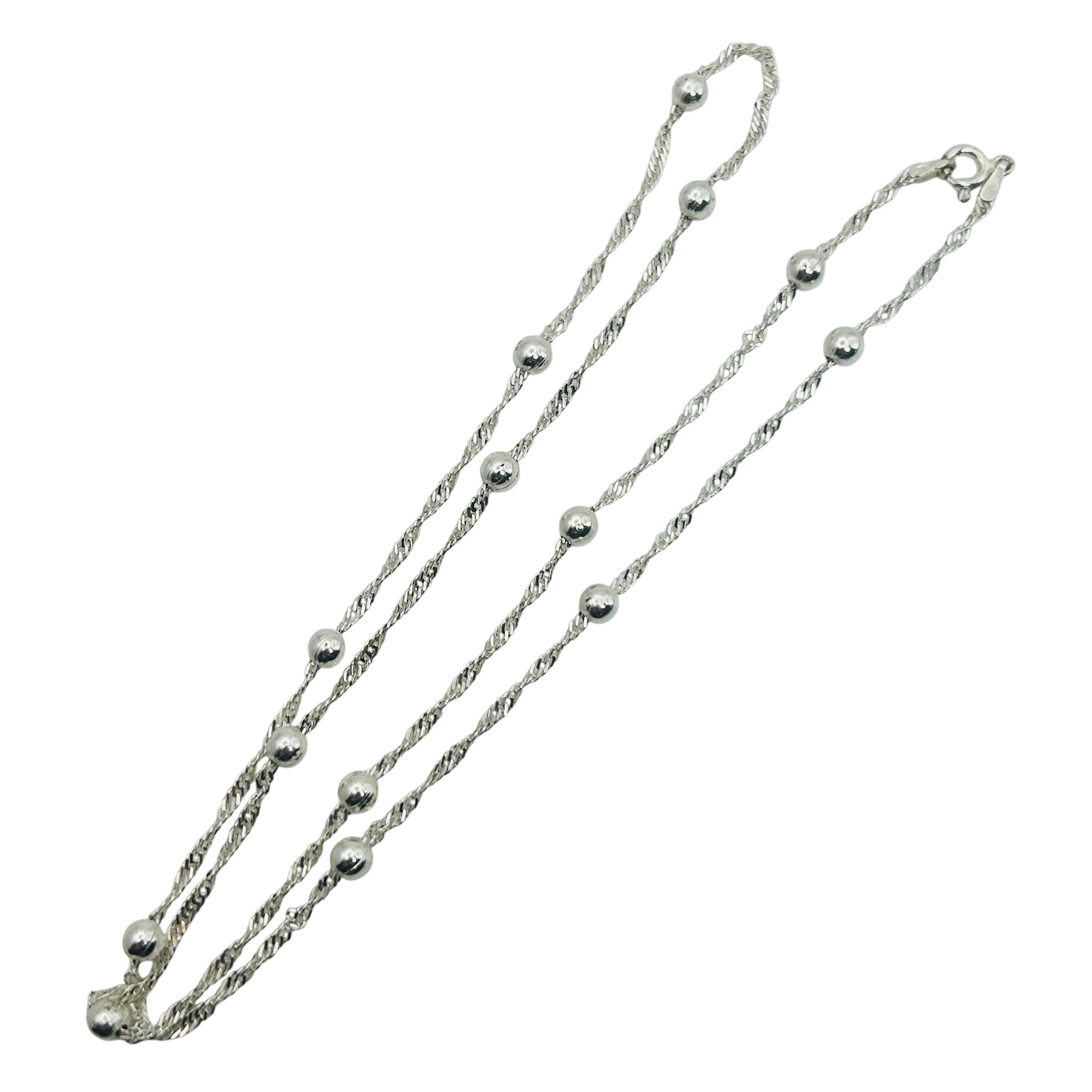 Signed Italy Sterling Twisted Curb Chain Necklace